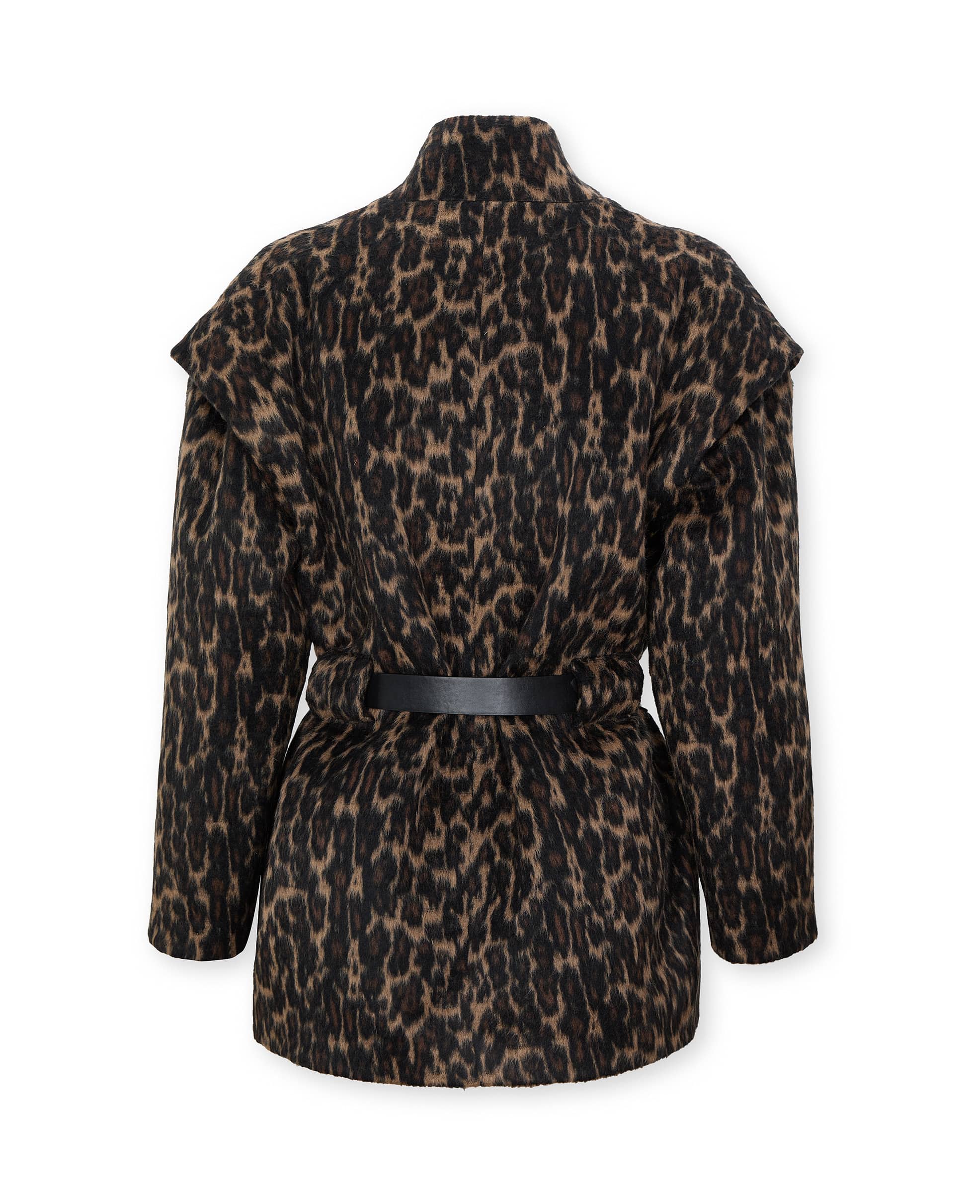 ALIDA | Leopard Print Short Coat - Image 2