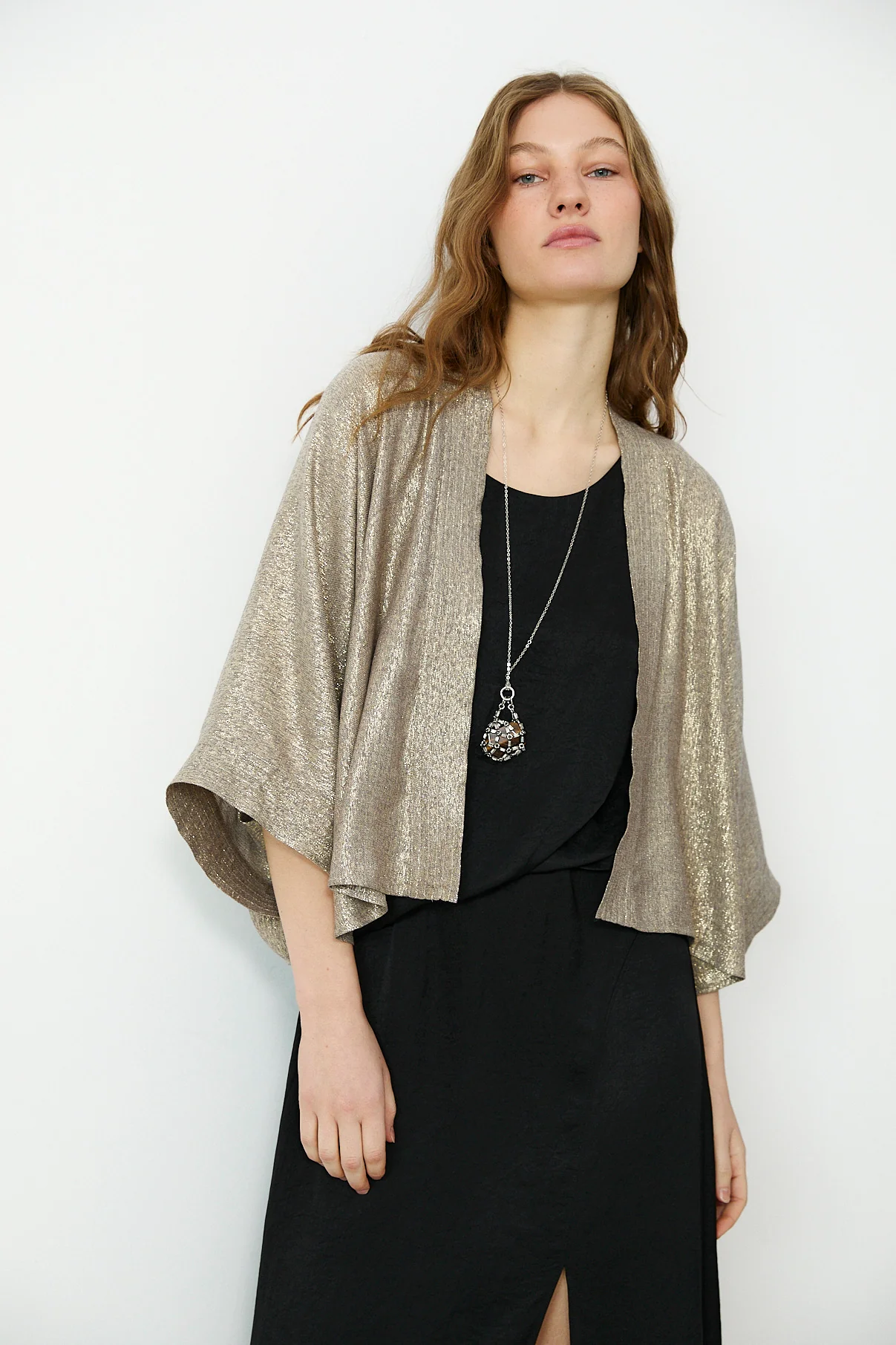AMELIA | Gold Short Kimono - Image 2