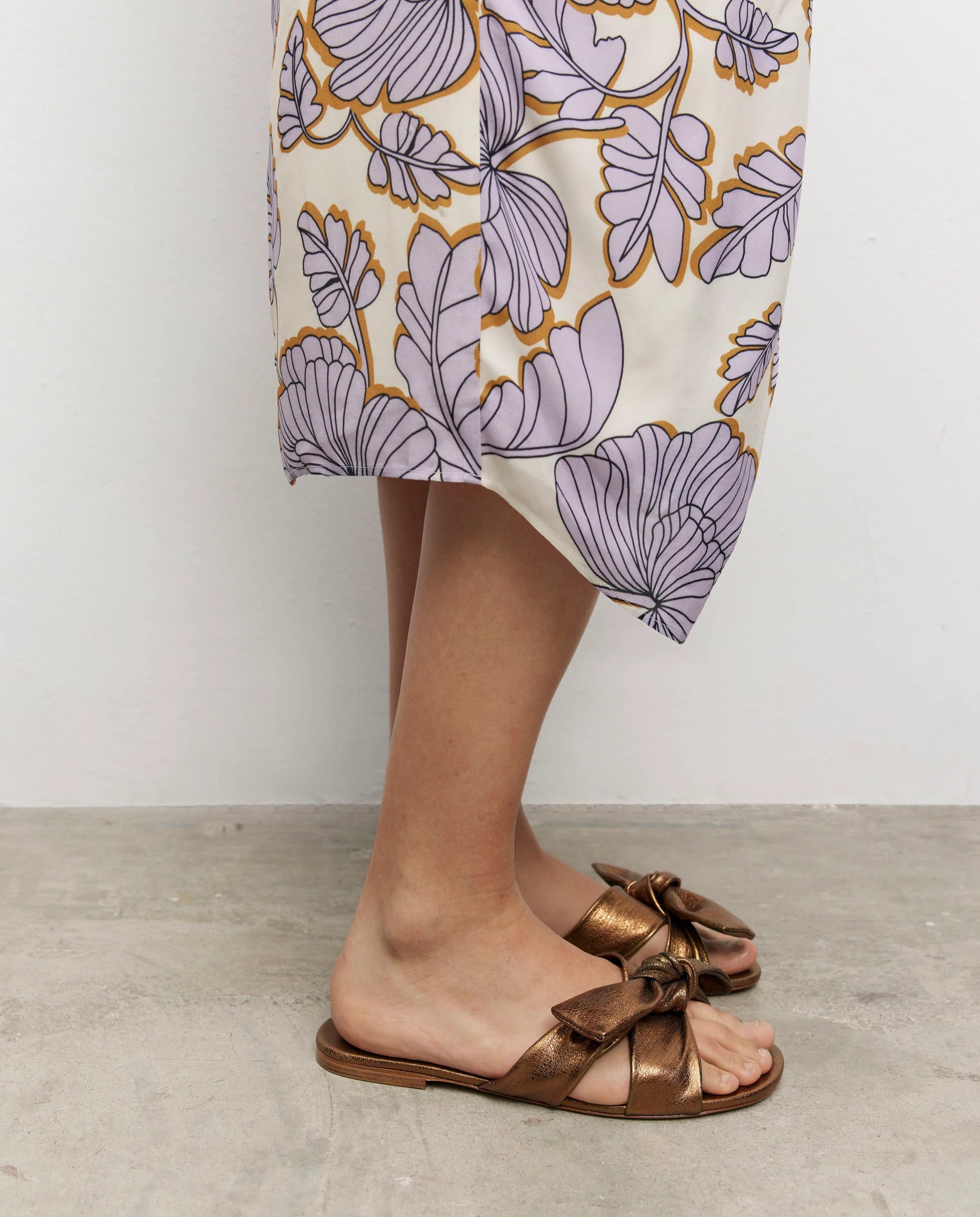 BAHIA | Bronze flat leather sandal - Image 3