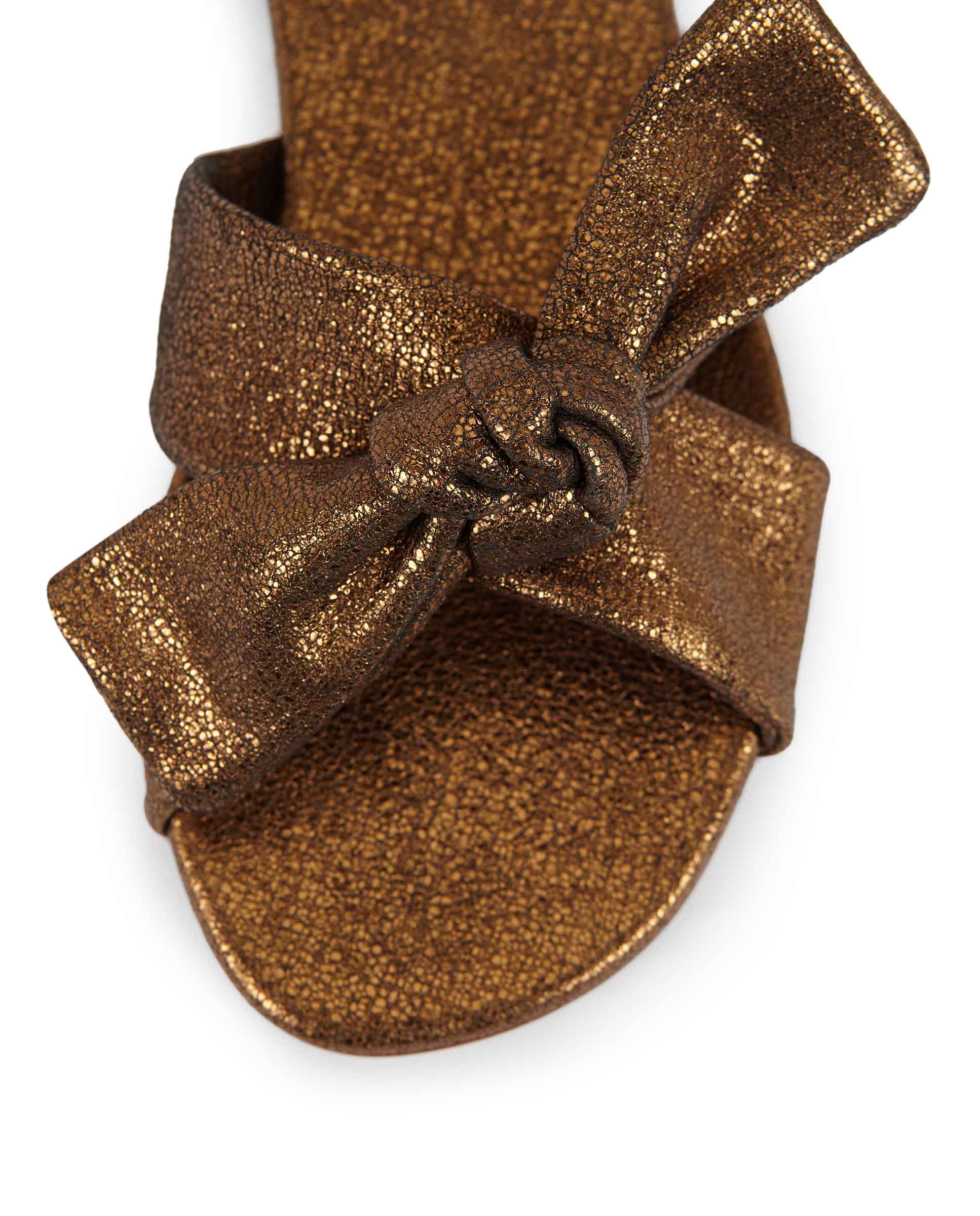 BAHIA | Bronze flat leather sandal - Image 6