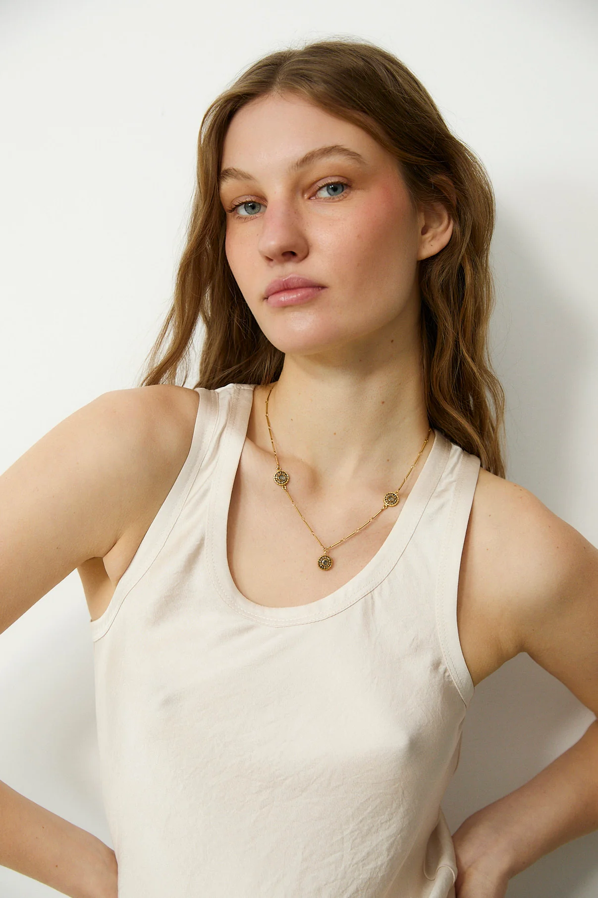 BERTA | Ecru Sleeveless Top - Image 3