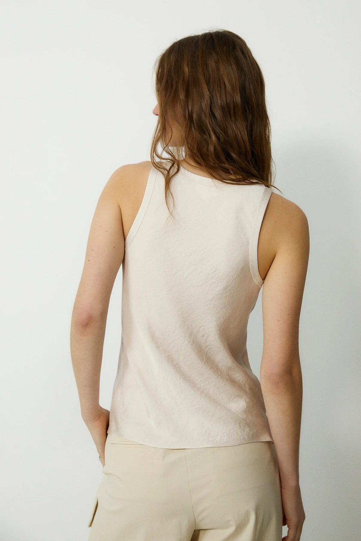 BERTA | Ecru Sleeveless Top - Image 4
