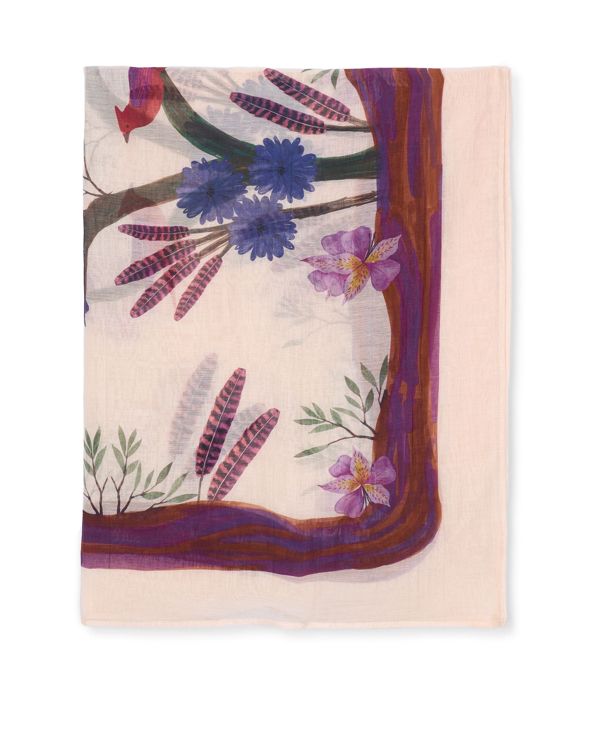 BLOOMFIGHT | Cotton and silk scarf - Image 3