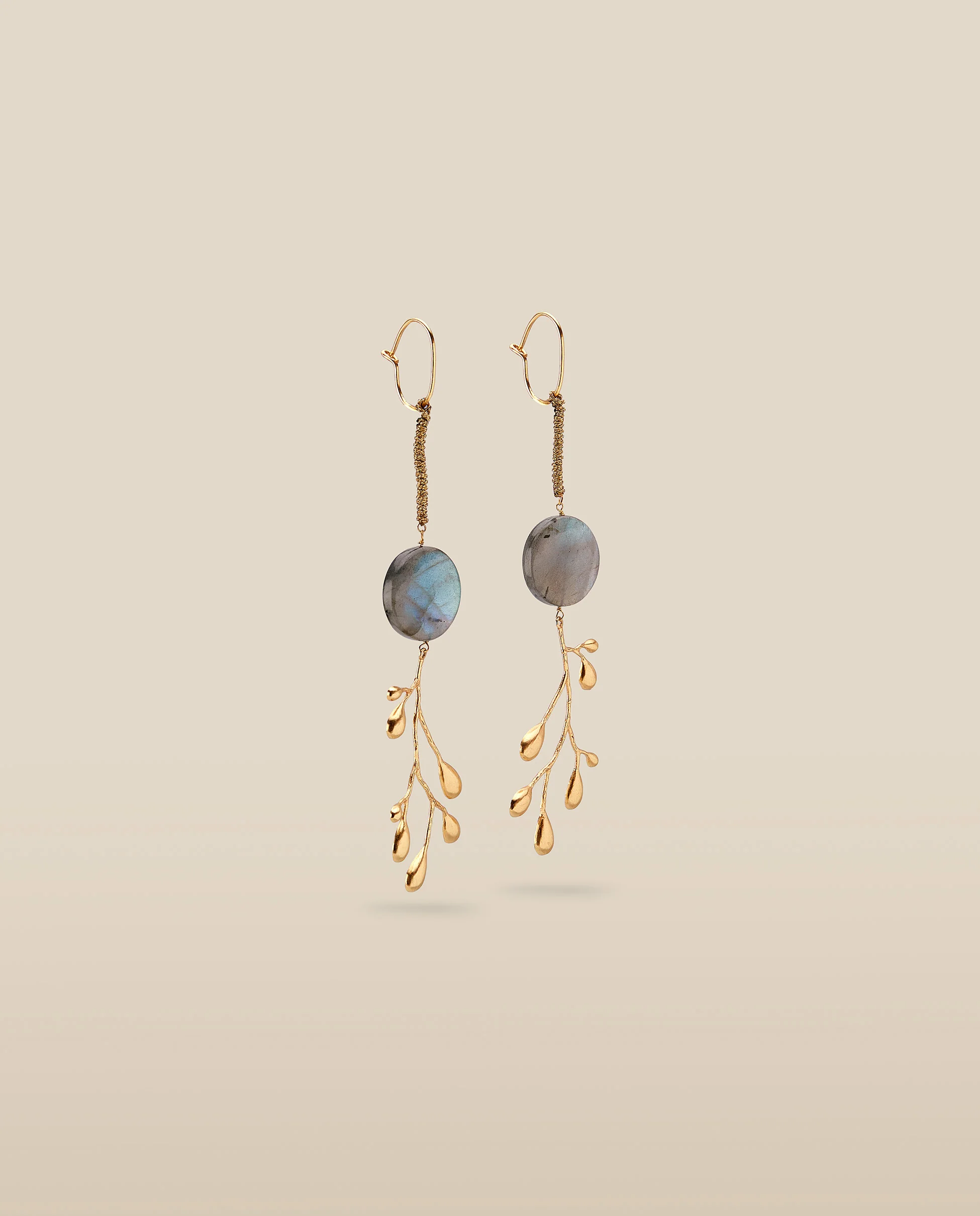 BRANCHEEN | Gold-Plated Labradorite Drop Earrings - Image 3