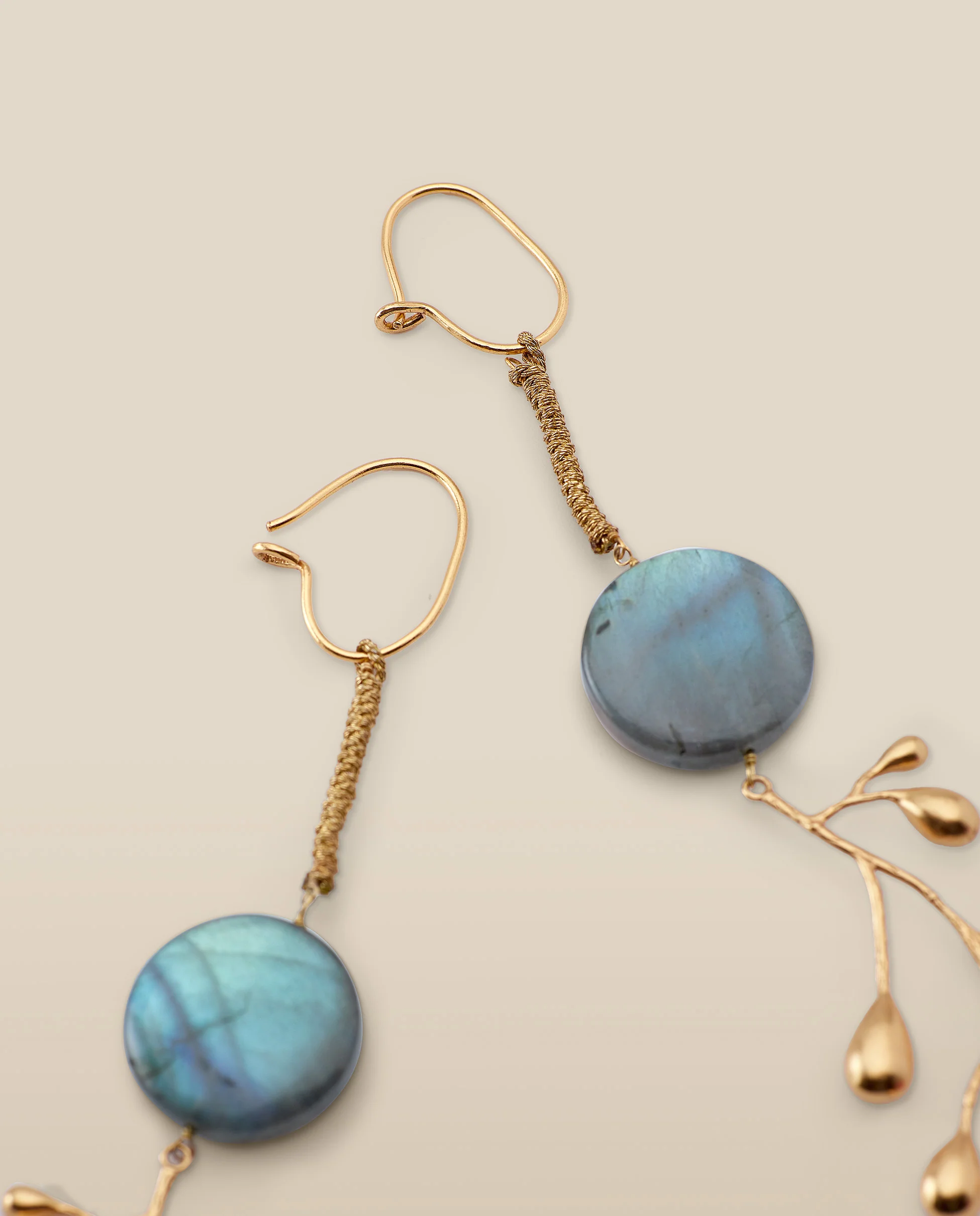 BRANCHEEN | Gold-Plated Labradorite Drop Earrings - Image 4