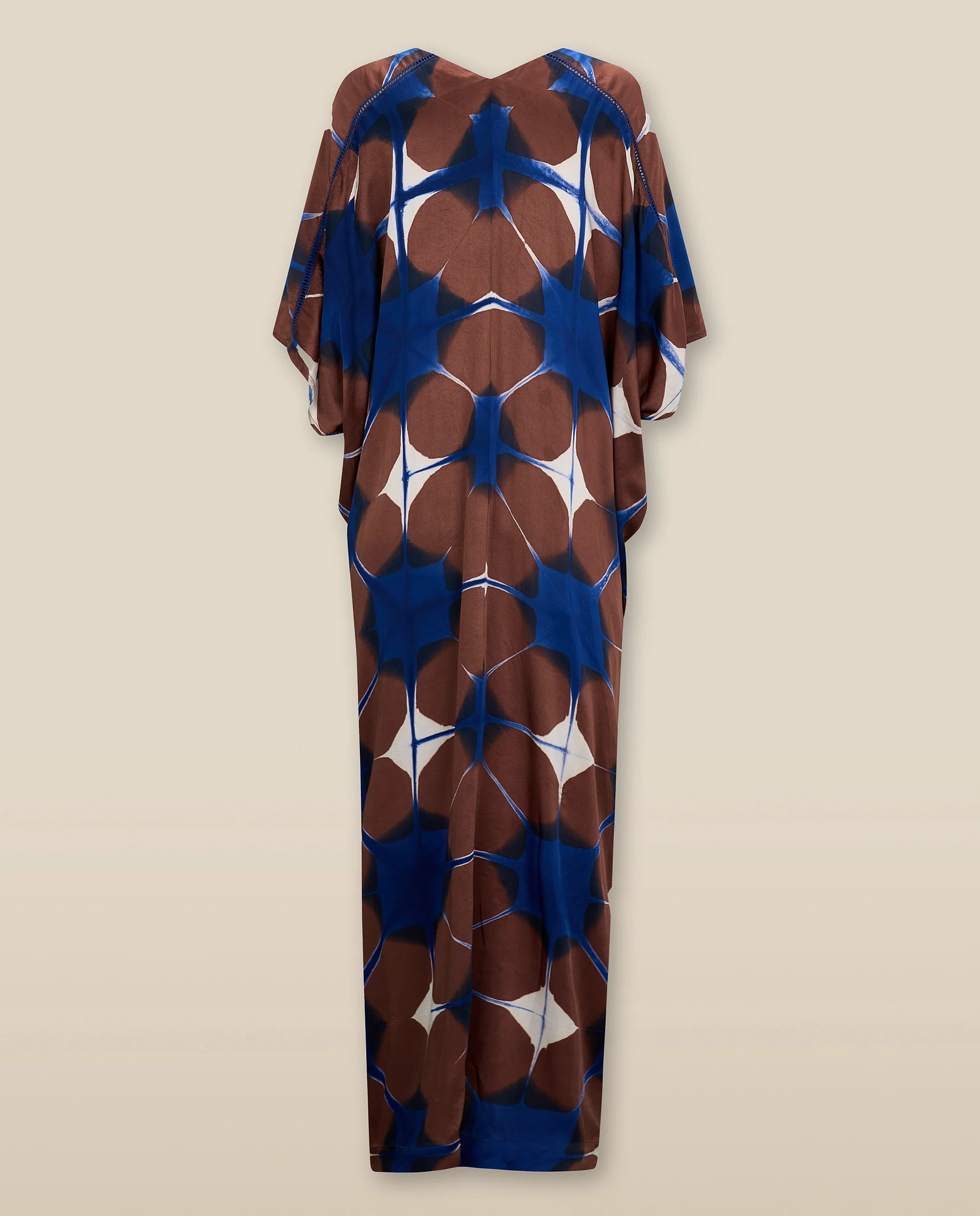 BRUNA | Blue & Burgundy Gathered Detail Tunic - Image 5