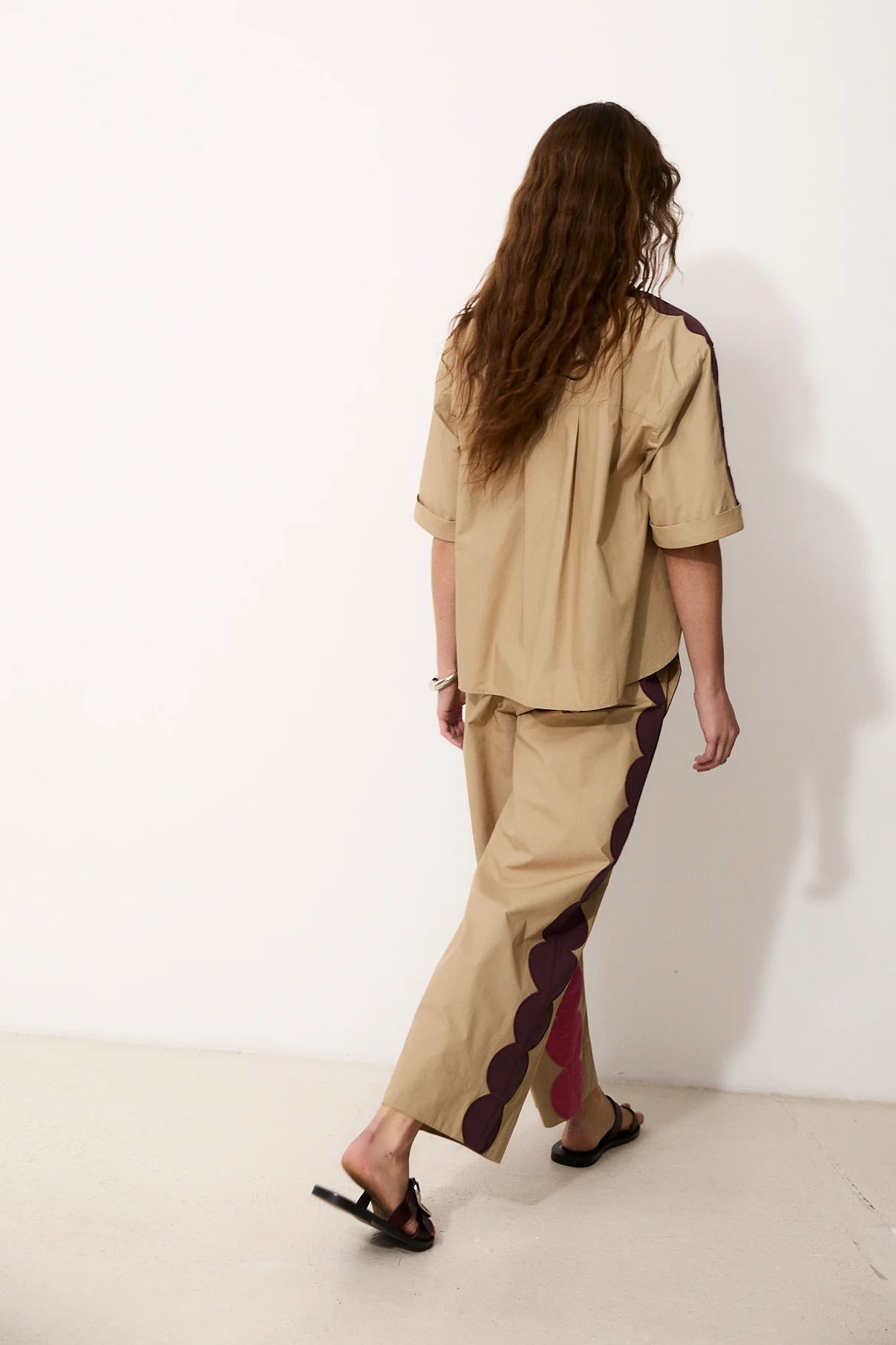 CANDY | Cotton Trousers with Hand Embroidery - Image 3