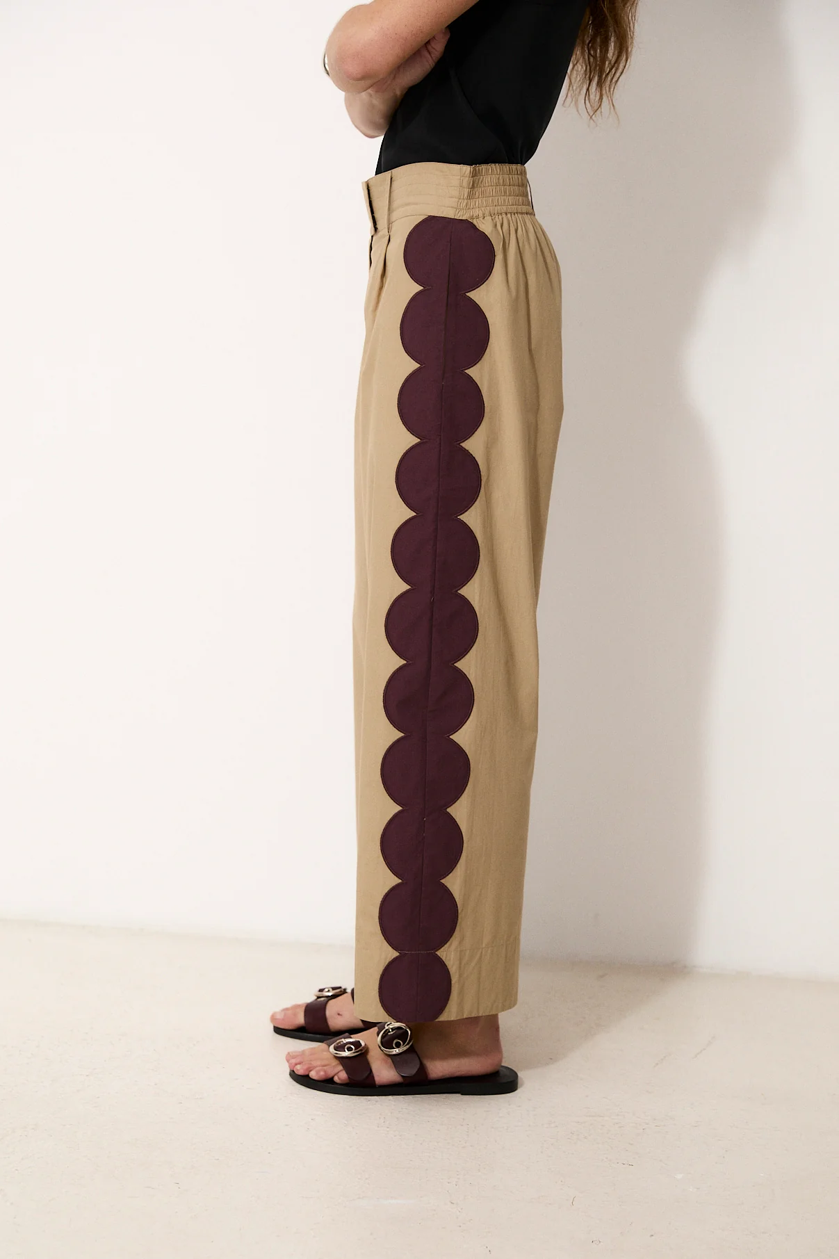 CANDY | Cotton Trousers with Hand Embroidery - Image 4