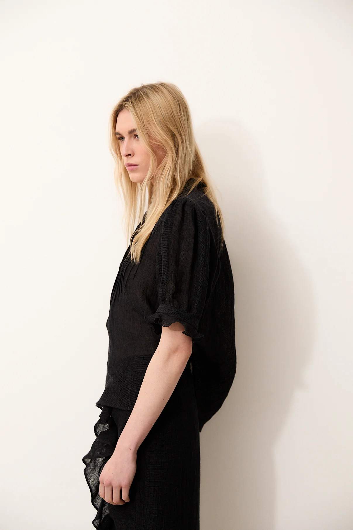 CATALINA | Black Italian Linen Blouse - Image 5