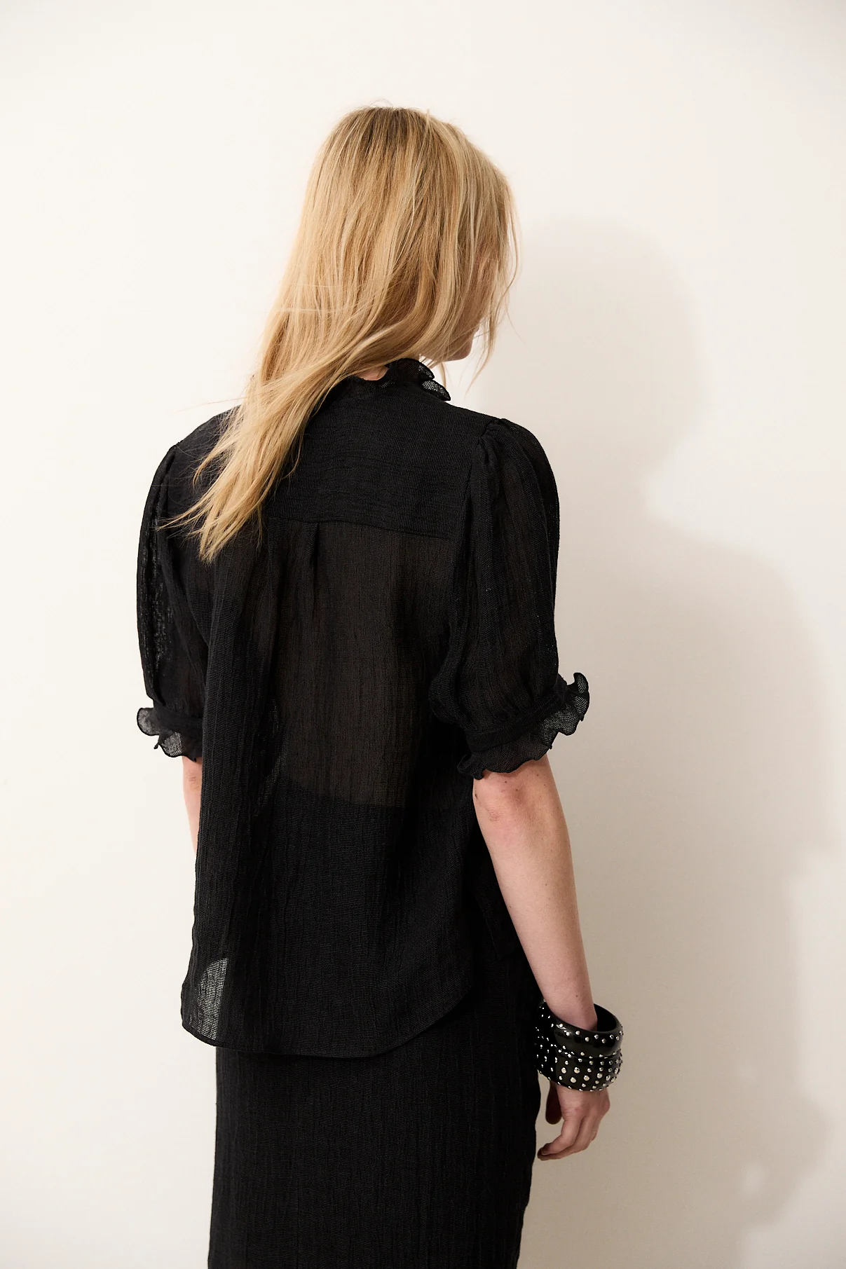 CATALINA | Black Italian Linen Blouse - Image 6
