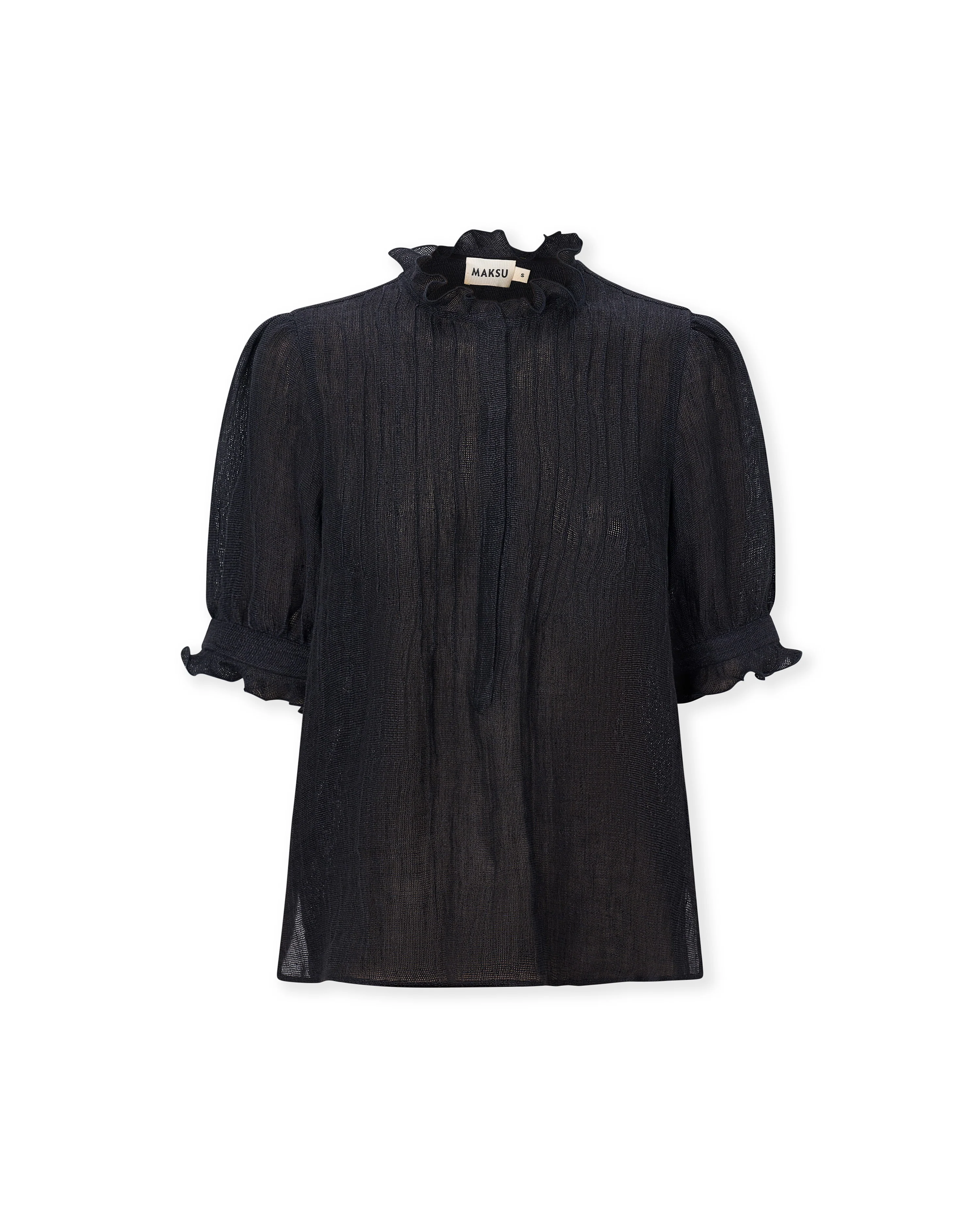 CATALINA | Black Italian Linen Blouse - Image 7