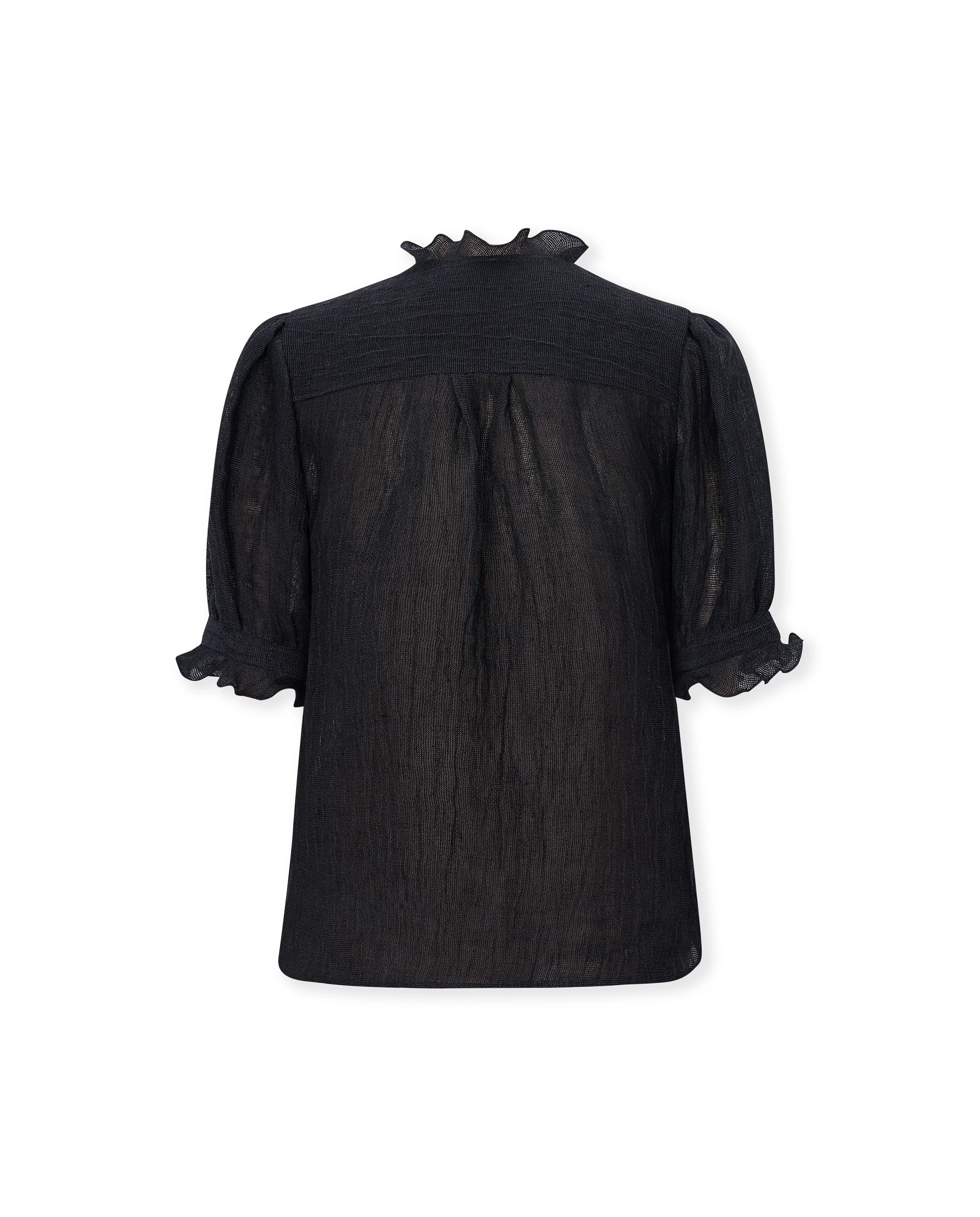 CATALINA | Black Italian Linen Blouse - Image 8