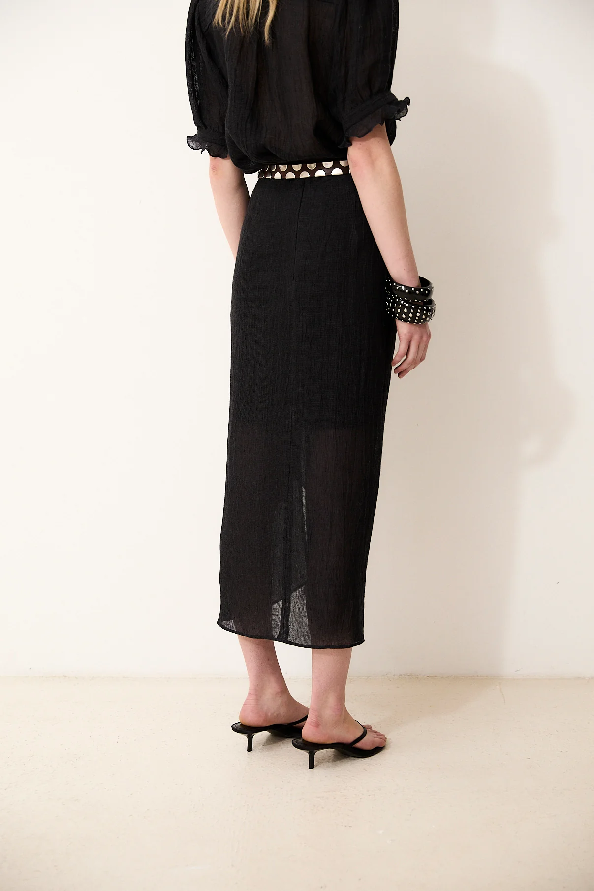 CATALINA | Black Italian Linen Skirt - Image 6