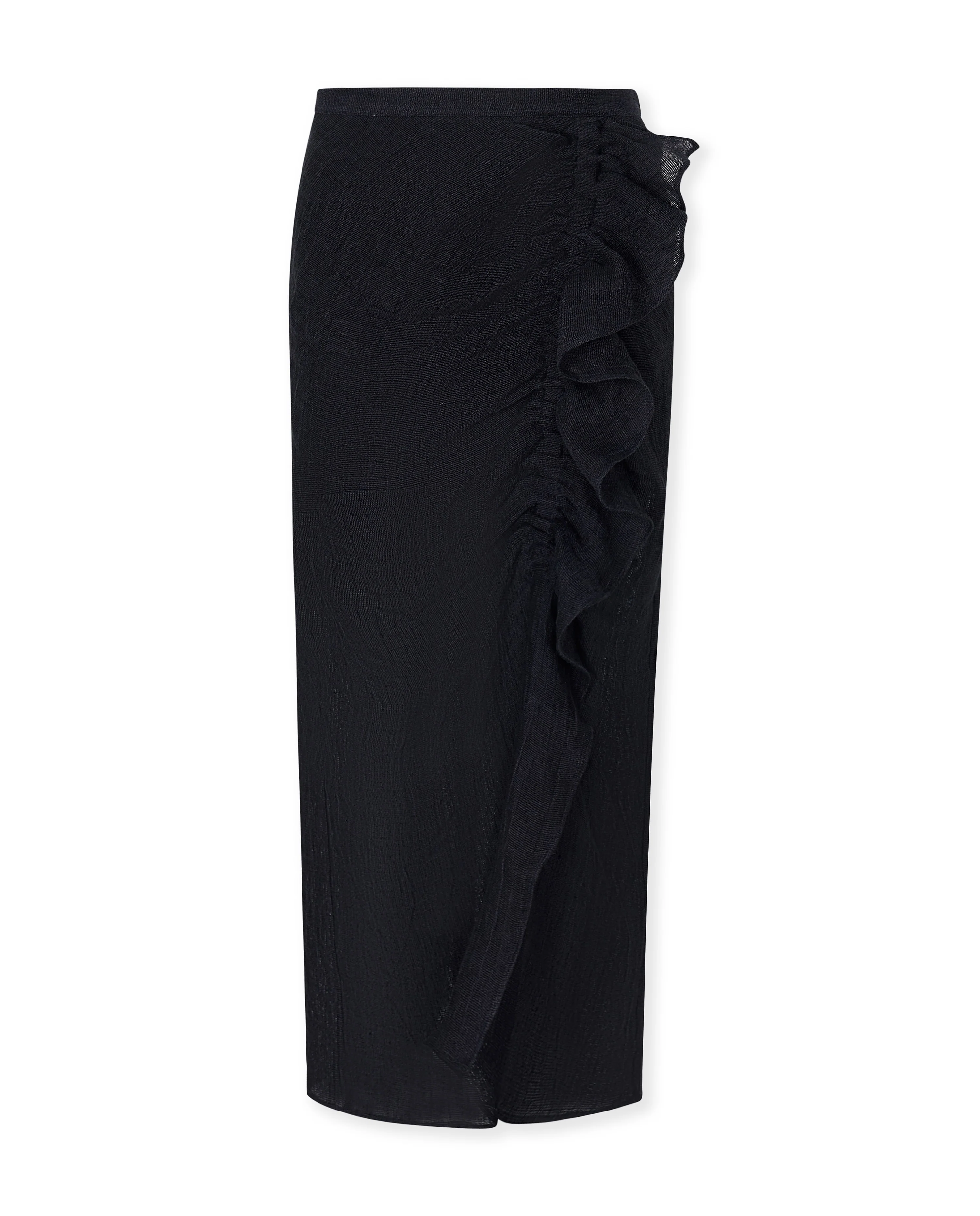 CATALINA | Black Italian Linen Skirt - Image 7