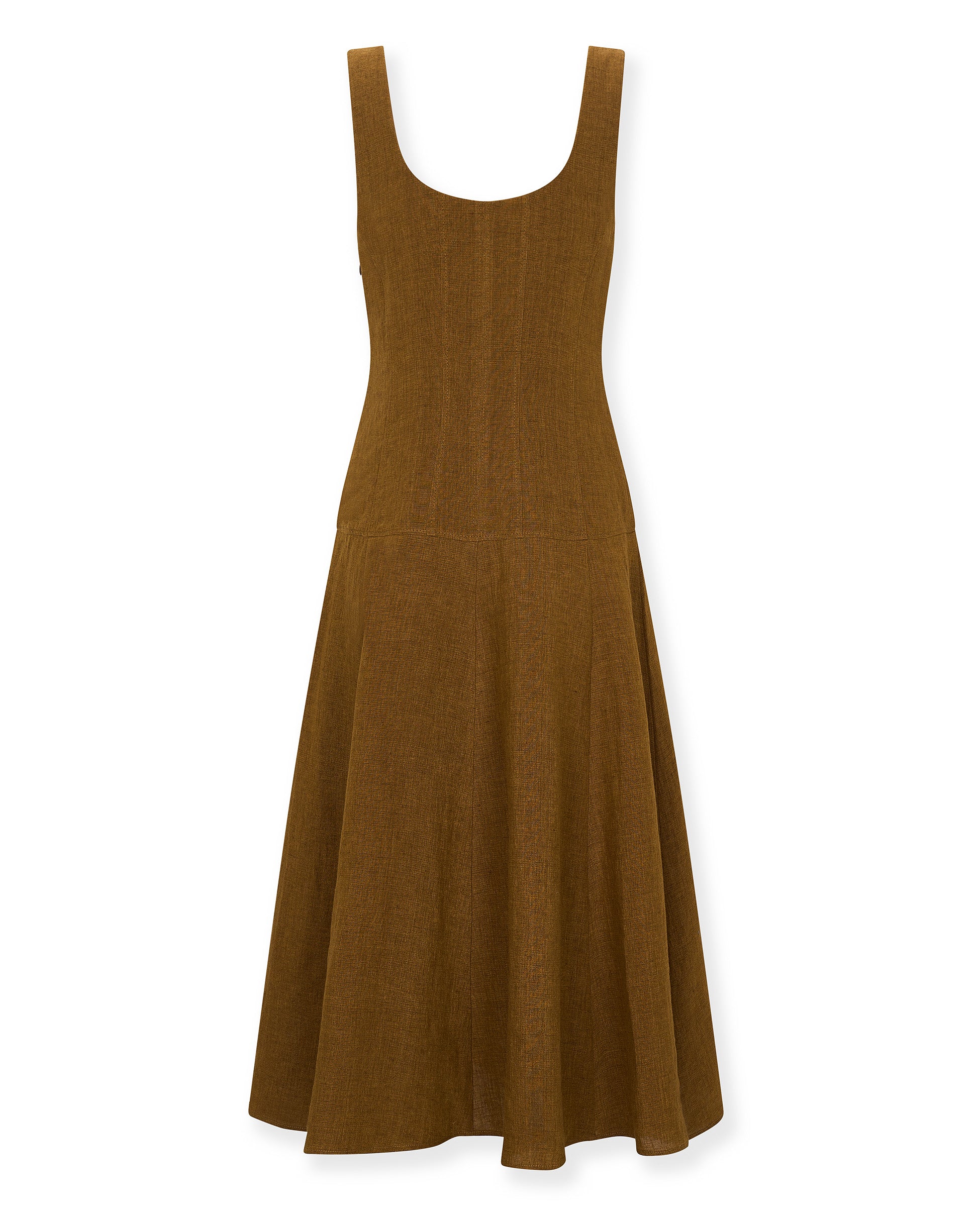 CAVERNI | Camel Dress in 100% Italian Linen - Image 7