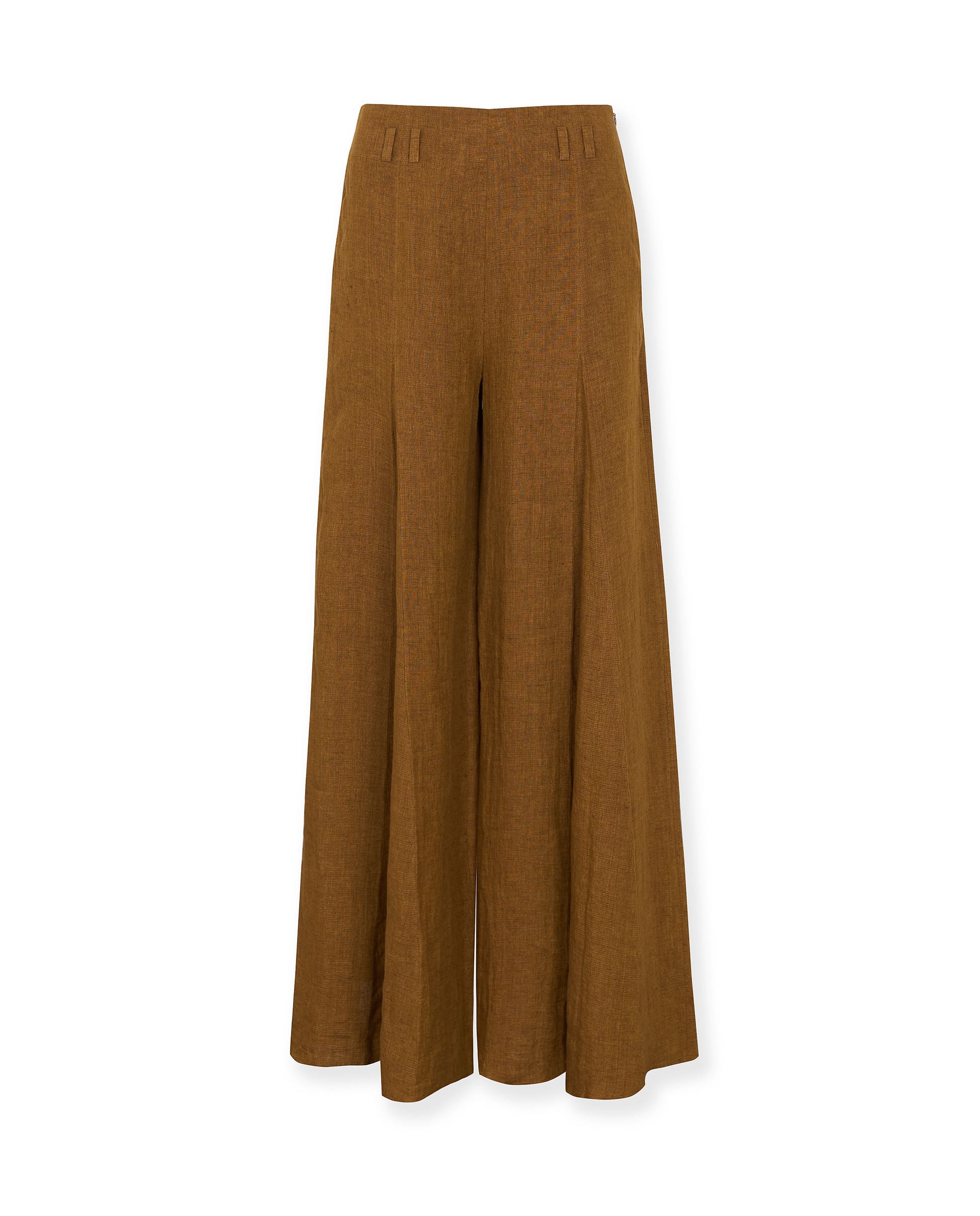 CAVERNI | 100% linen camel trousers - Image 5