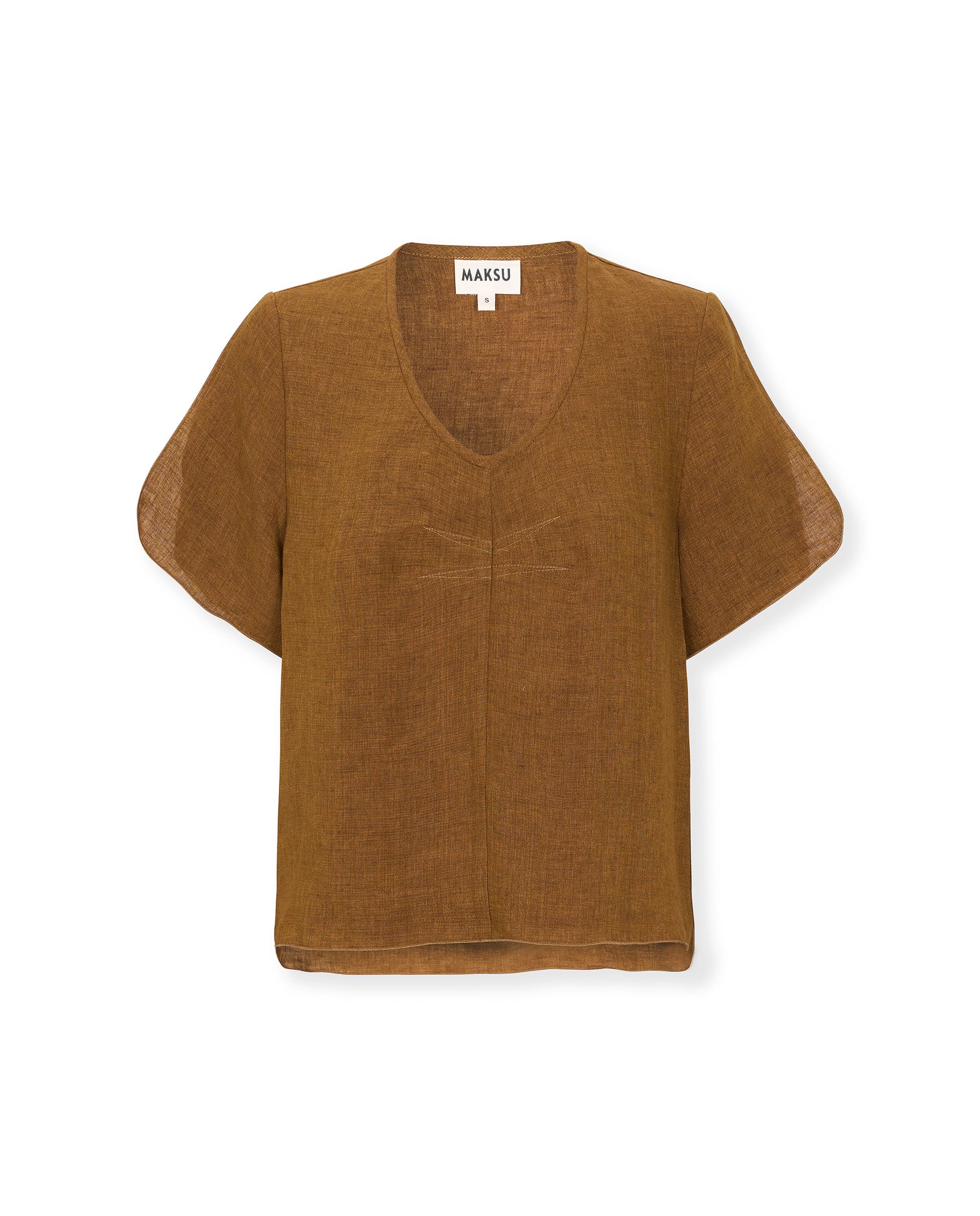 CAVERNI | 100% Linen camel Top - Image 6