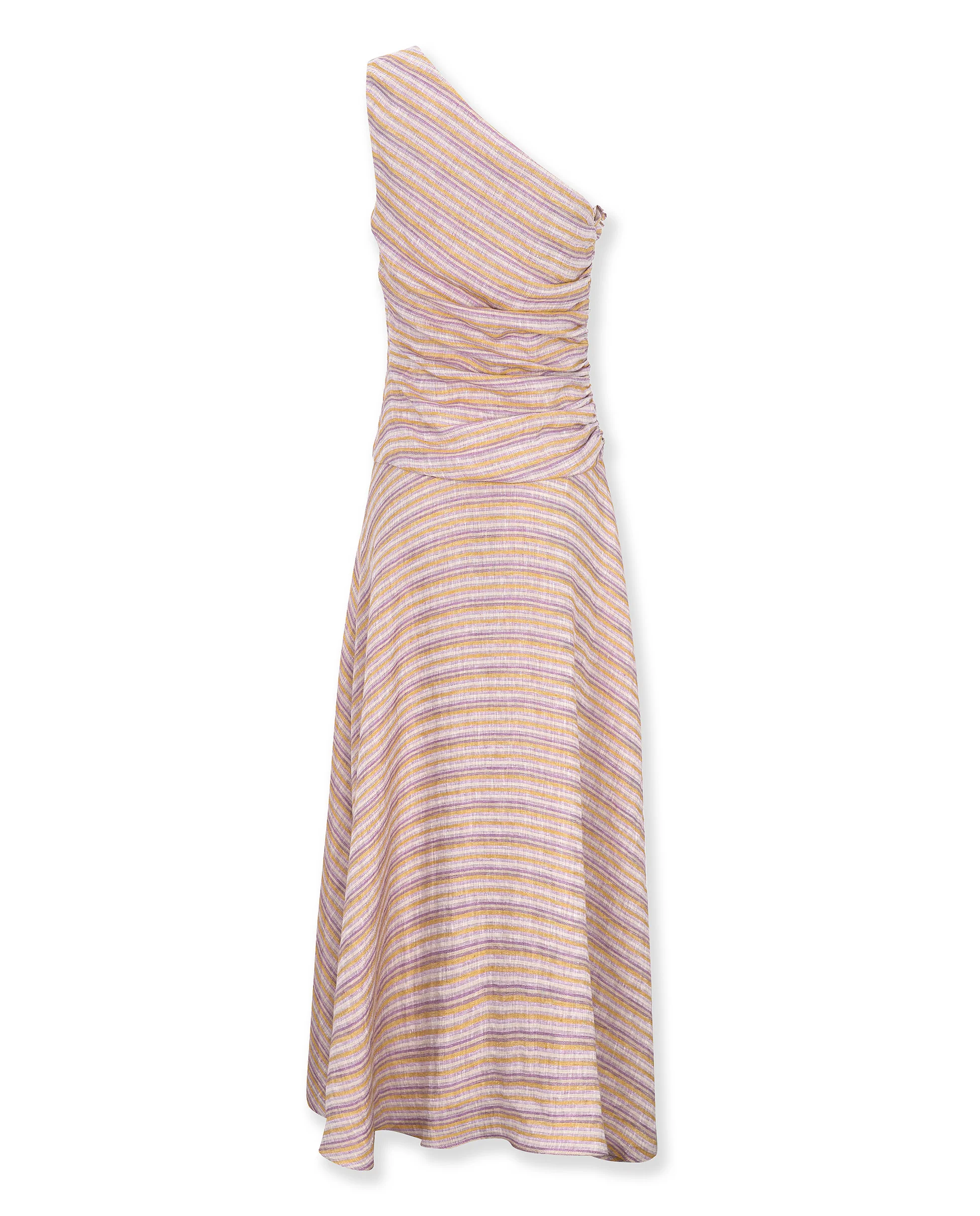 CELIA | Linen One-Shoulder Midi Dress - Image 6