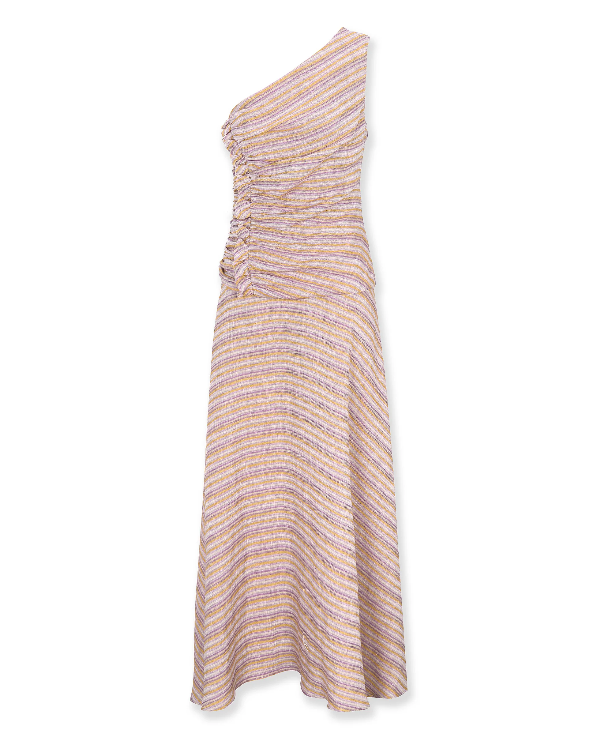 CELIA | Linen One-Shoulder Midi Dress - Image 7