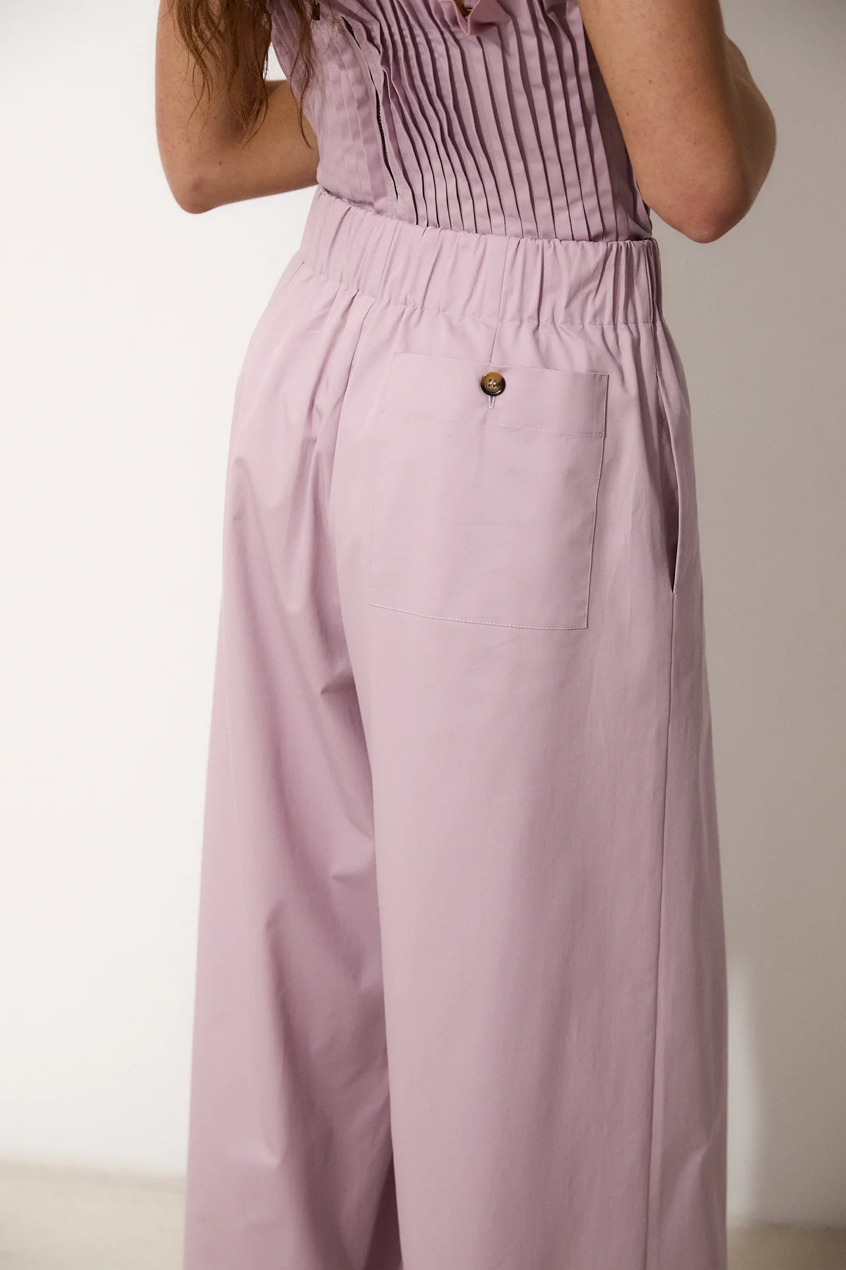 CELIA | Lilac Poplin Trousers - Image 4