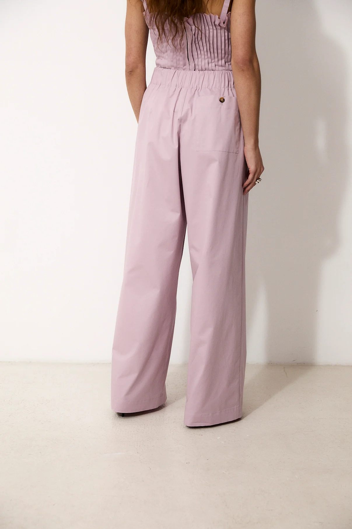 CELIA | Lilac Poplin Trousers - Image 5