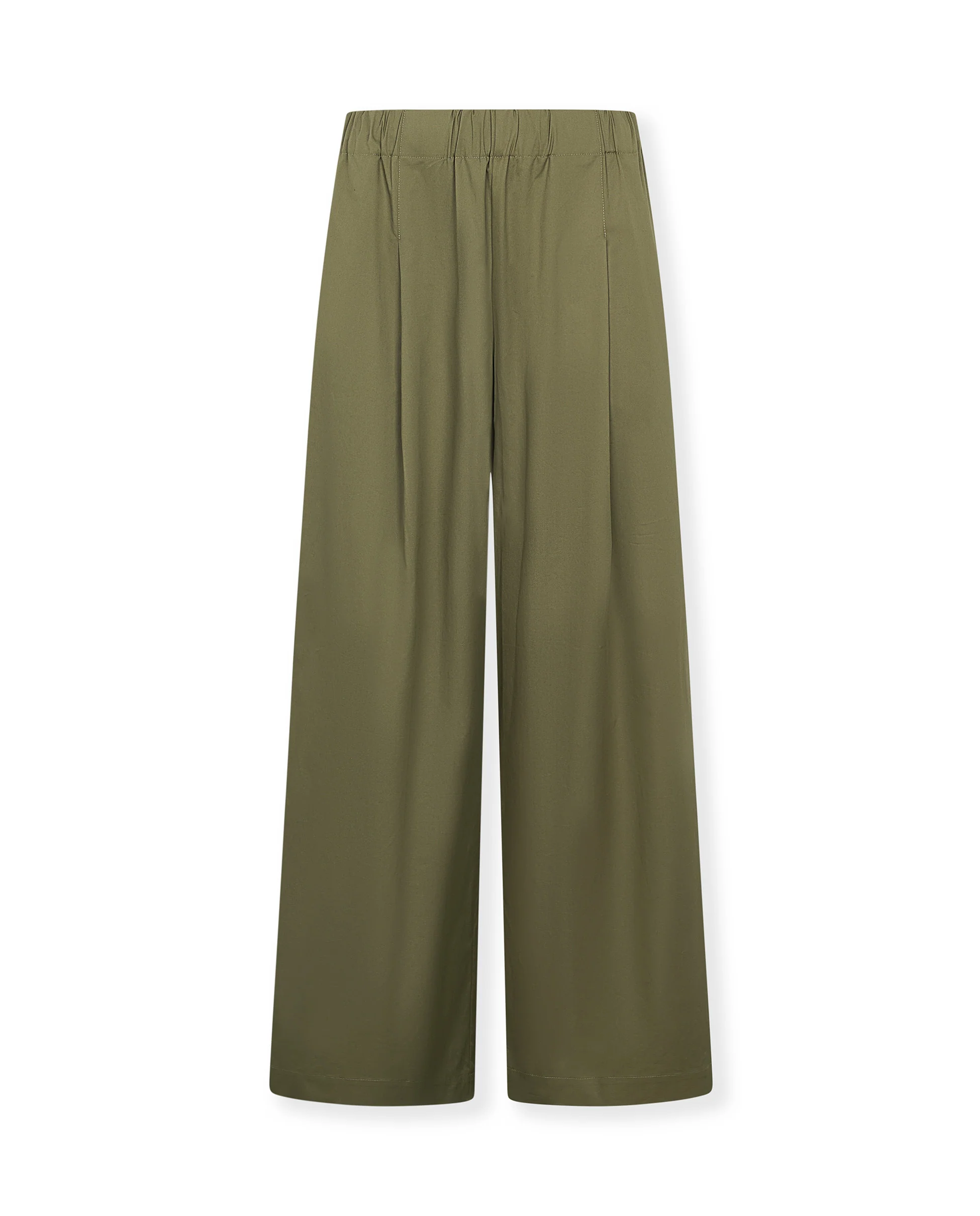 CELIA | Khaki Poplin Trousers - Image 5