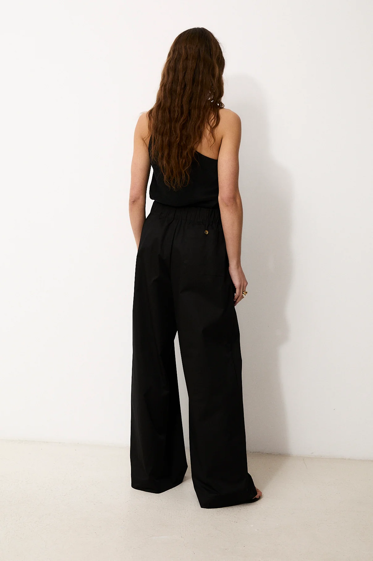 CELIA | Black Poplin Trousers - Image 5