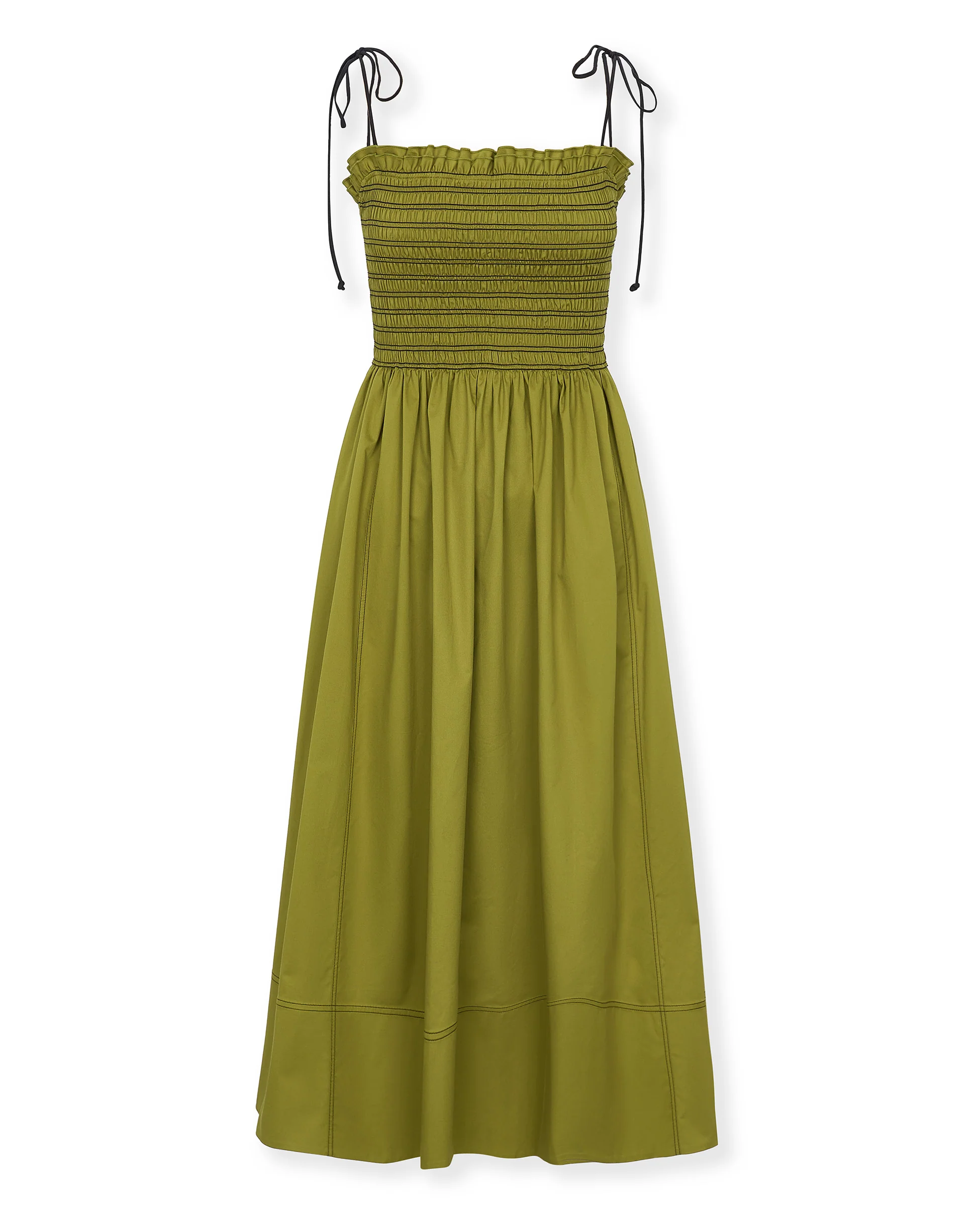 CELIN | Cotton Green Midi Dress - Image 5
