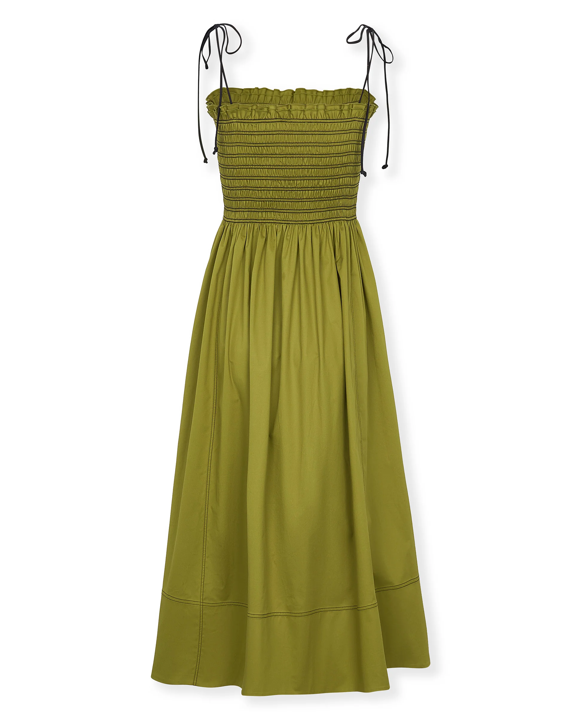 CELIN | Cotton Green Midi Dress - Image 6