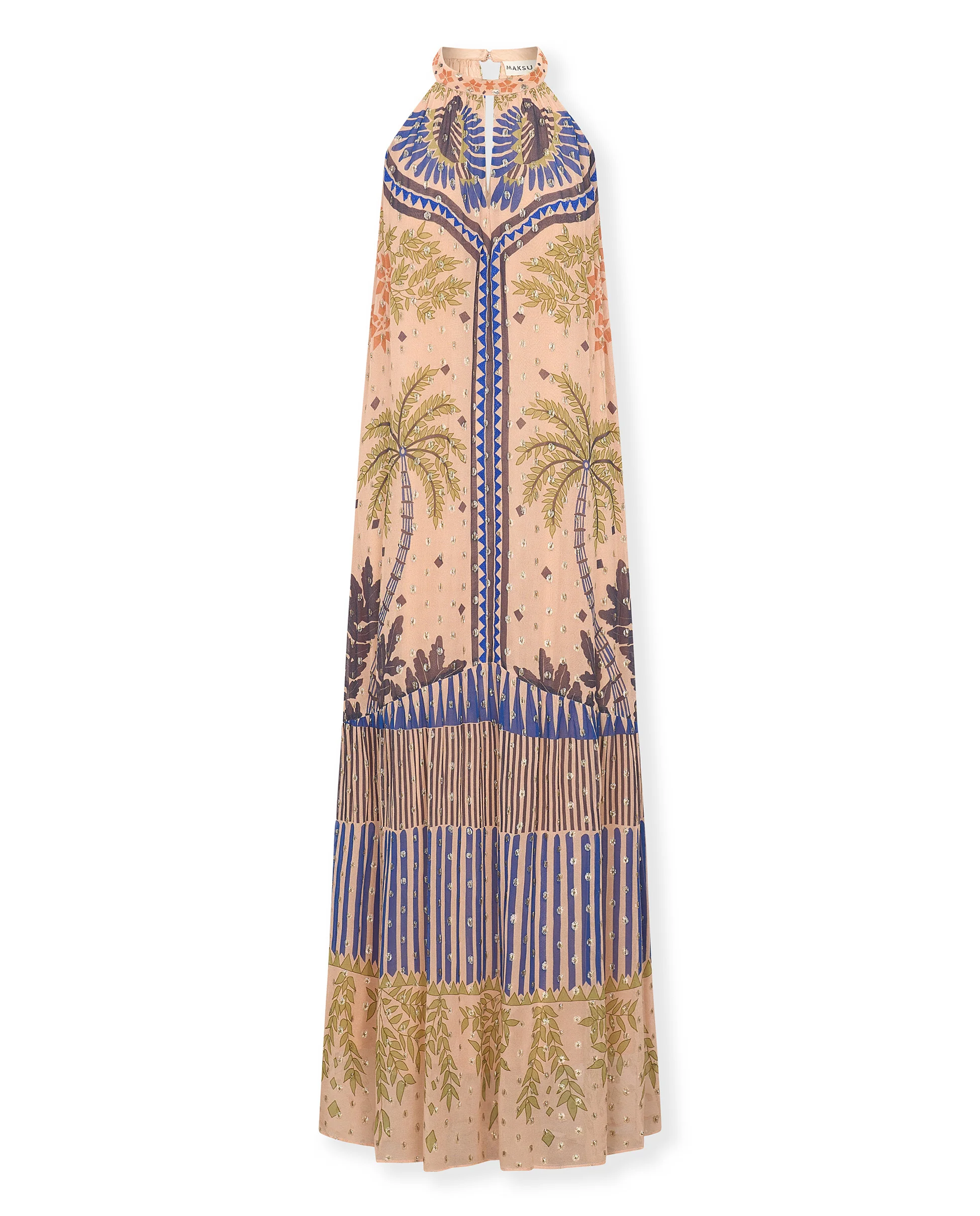 CHELSEA | Hand-Embroidered Halter Midi Dress - Image 6