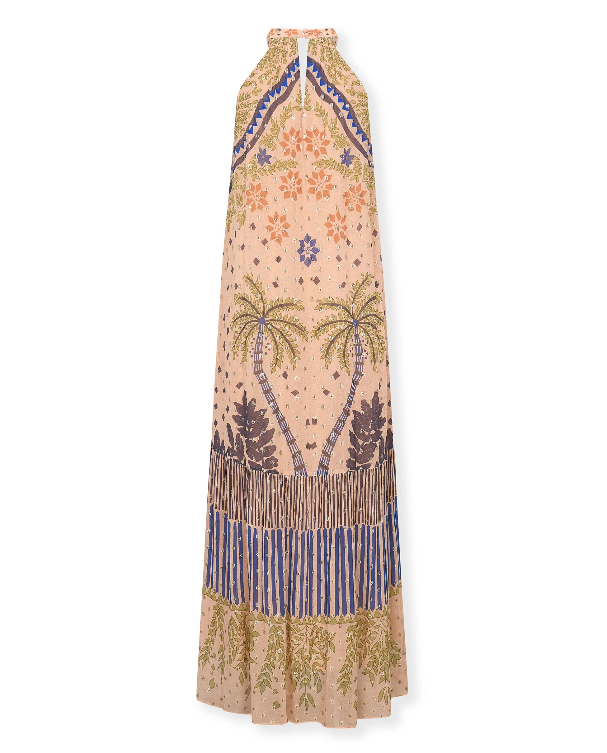 CHELSEA | Hand-Embroidered Halter Midi Dress - Image 7