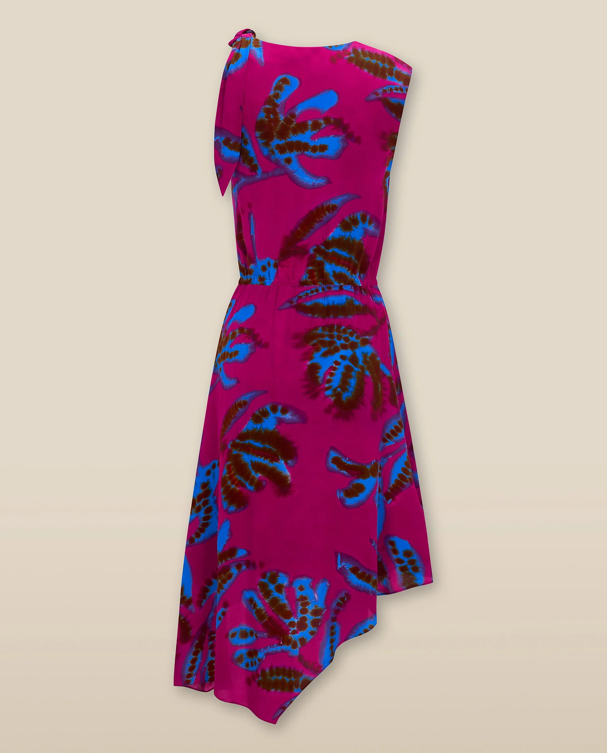 CHETANA | Magenta & Blue Flower Short Dress - Image 6