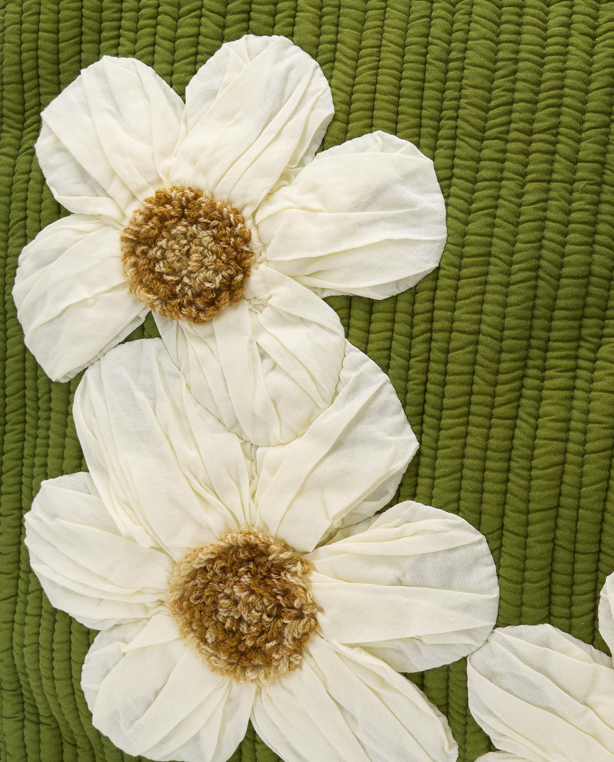 CRISTINA | Green Flower Cotton Tote Bag - Image 3