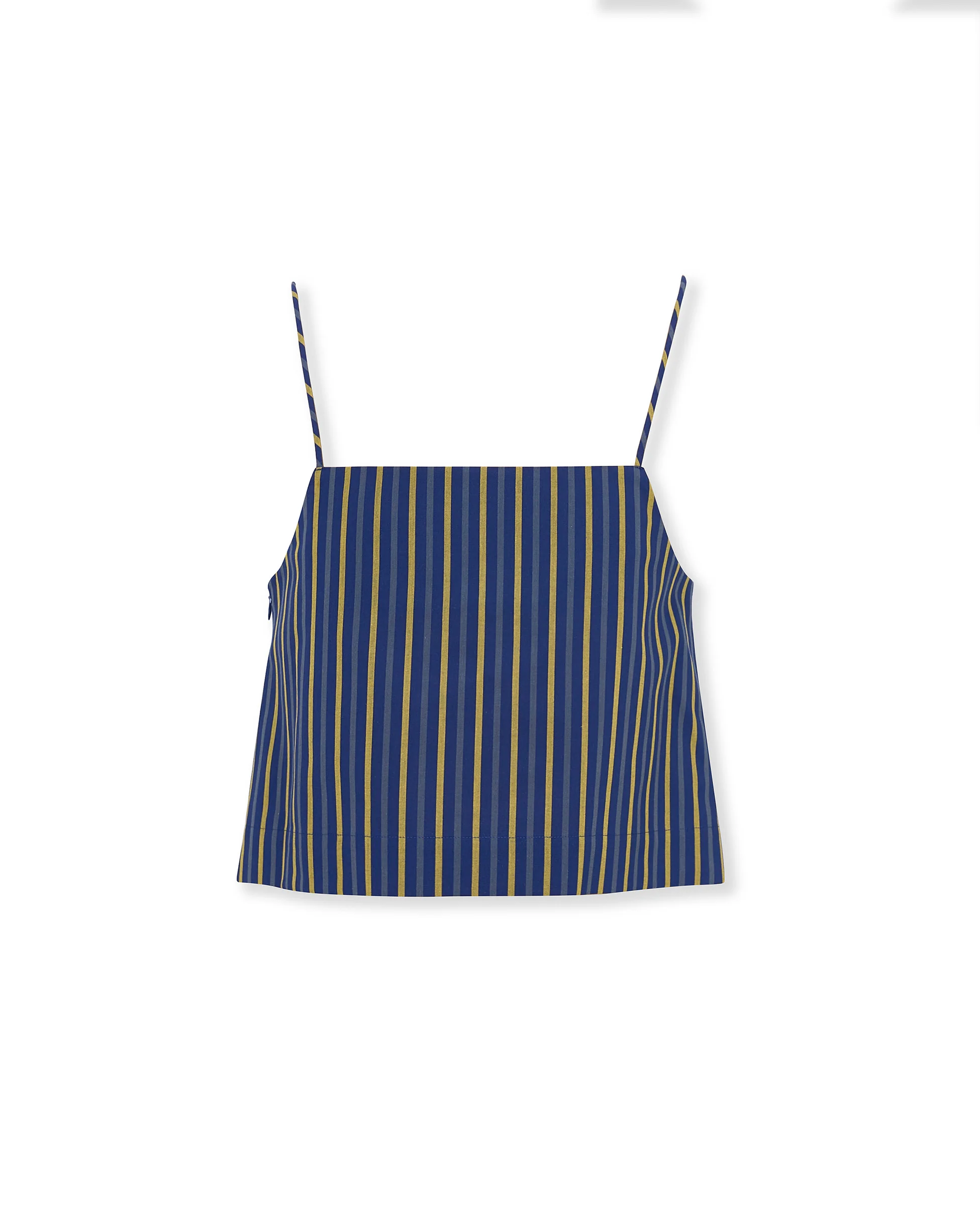 DARIA | Blue Striped Cotton Bow Top - Image 6