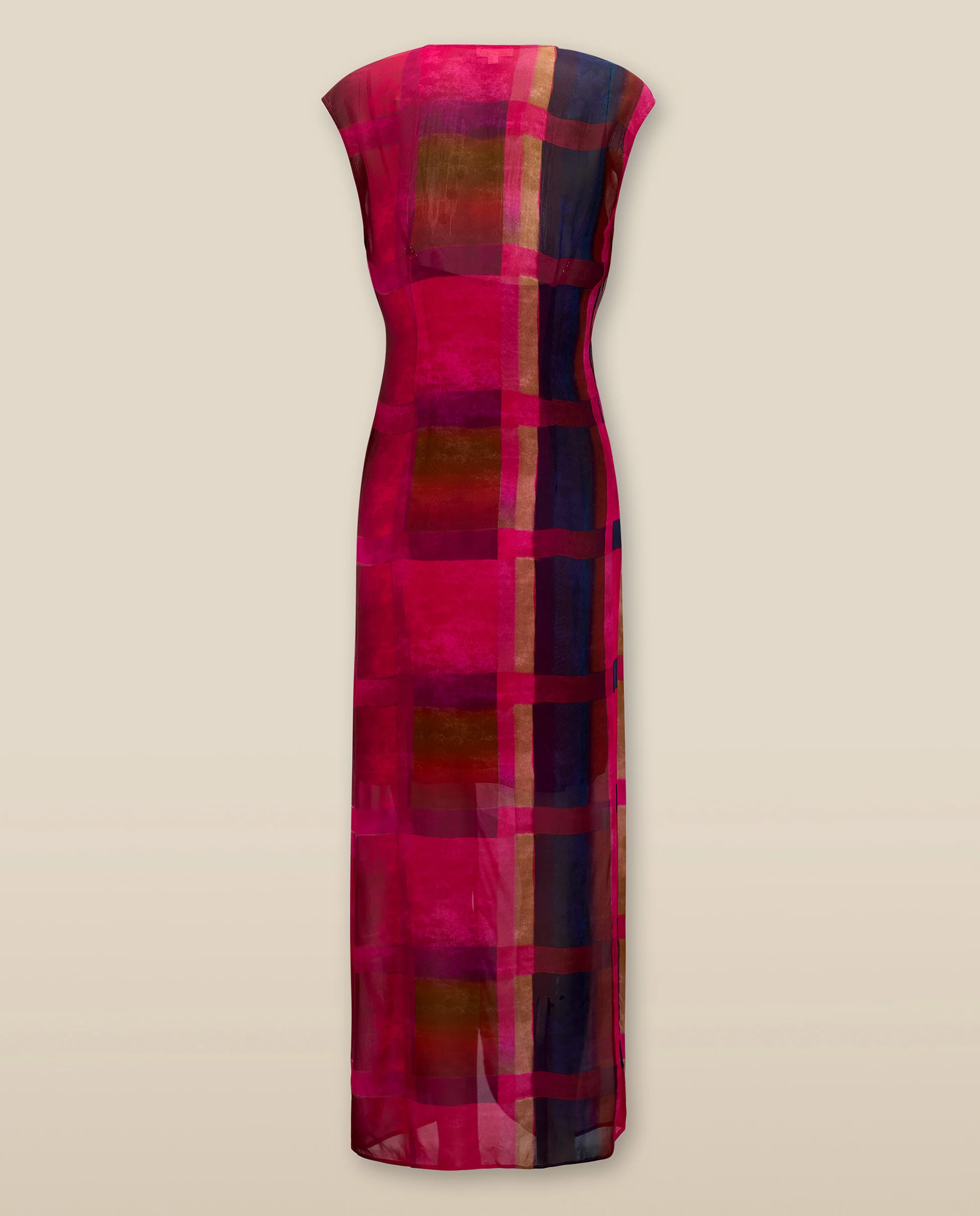 DOROTHEA | Fuchsia Pink Twist Midi Dress - Image 6