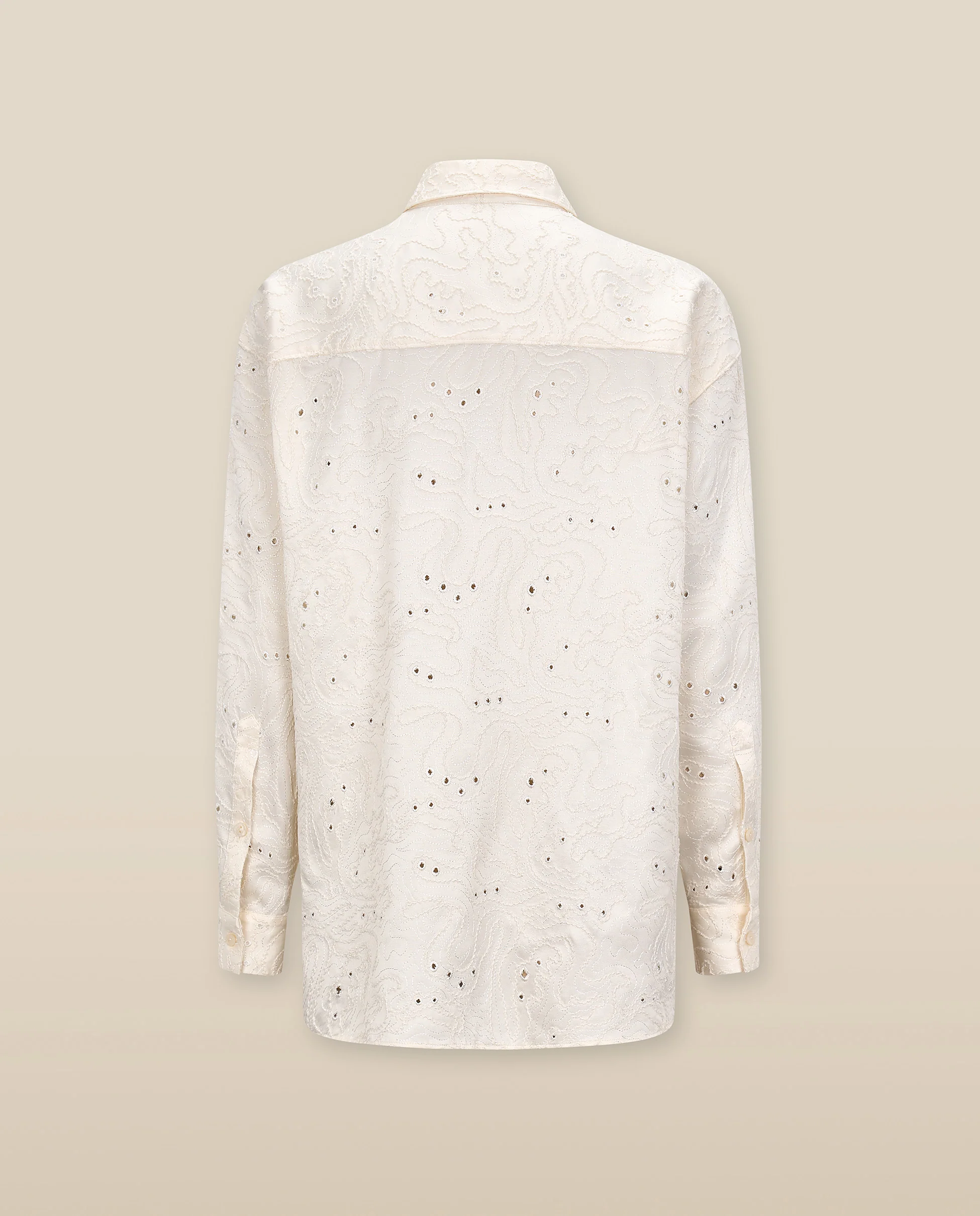 ELODIE | Cream Broderie Anglaise Shirt - Image 7