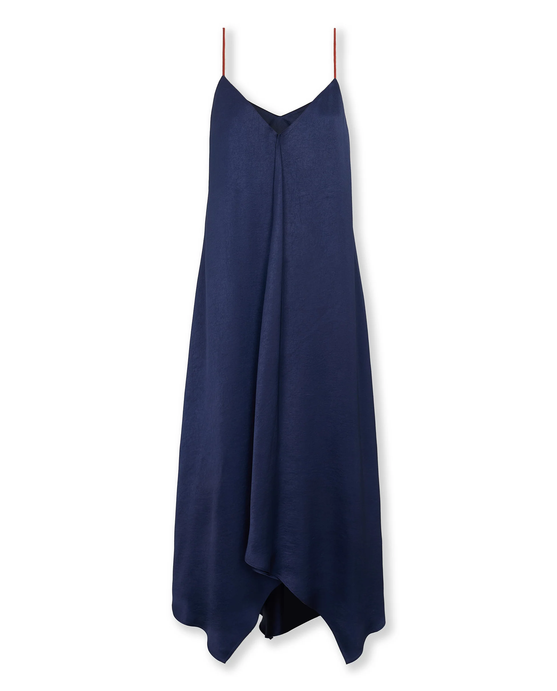 ELSIE | Navy Asymmetric Midi Dress - Image 5
