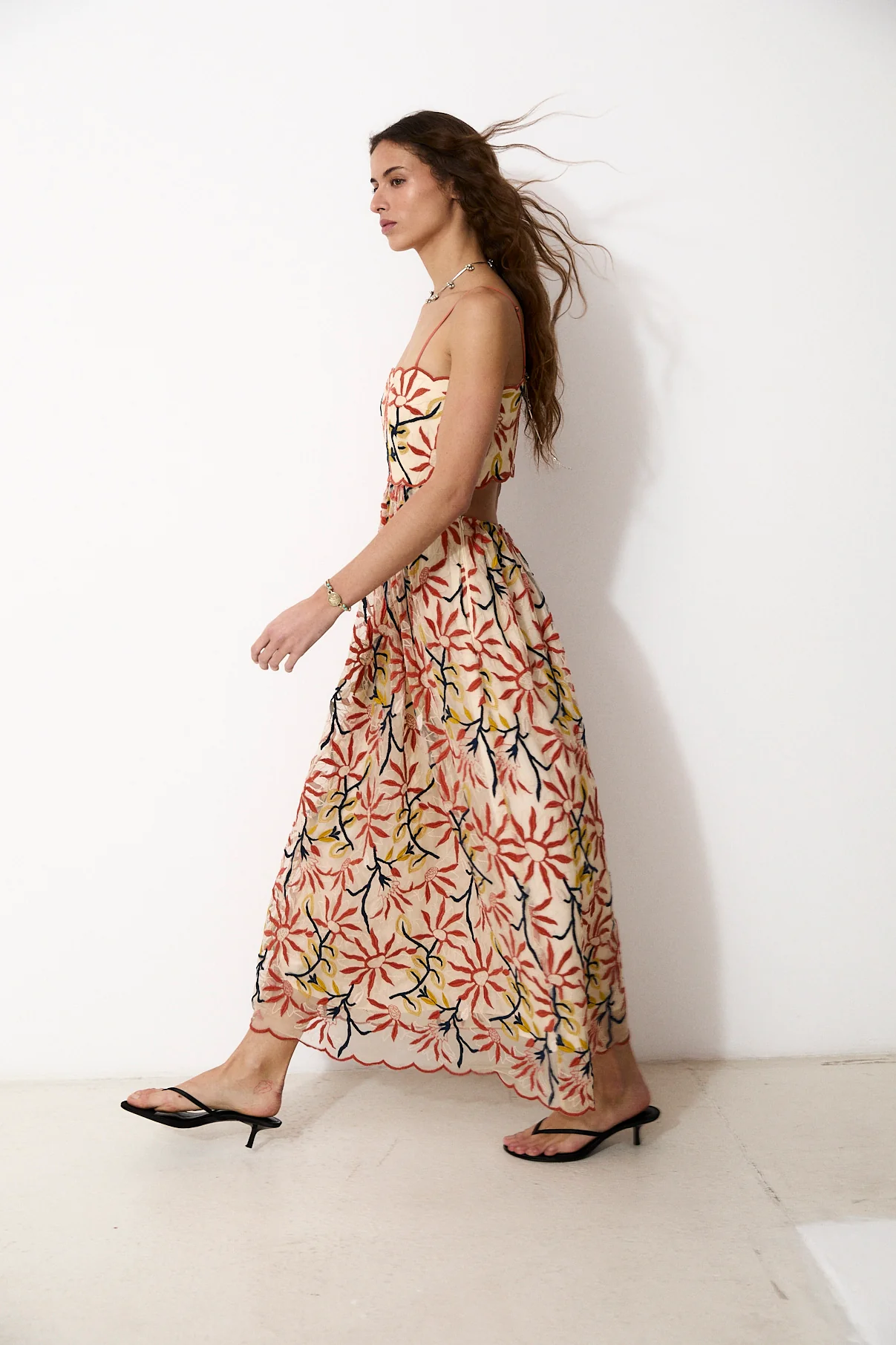 EMMA | Midi Dress with Artisanal Embroidery - Image 3