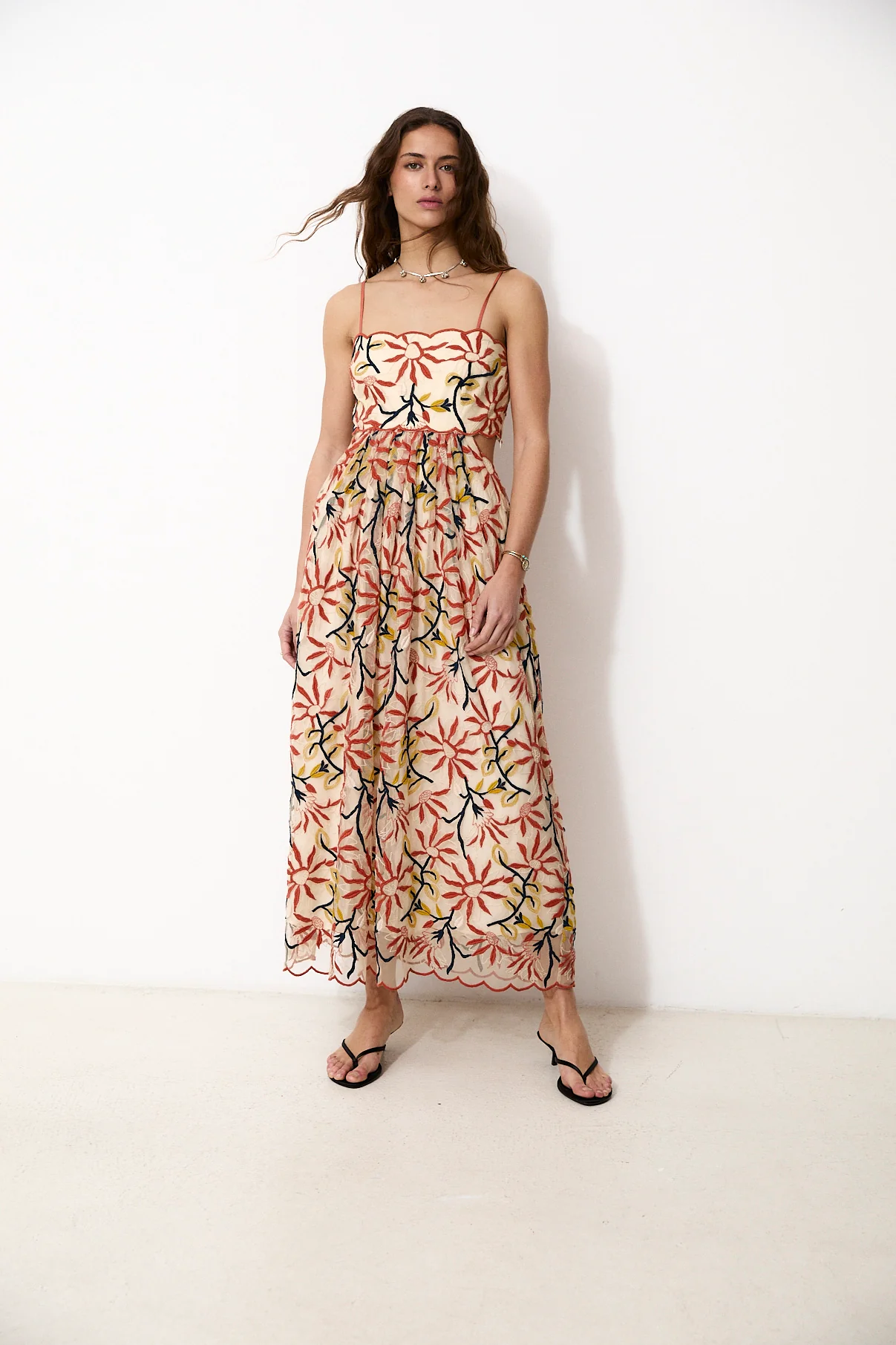 EMMA | Midi Dress with Artisanal Embroidery - Image 5