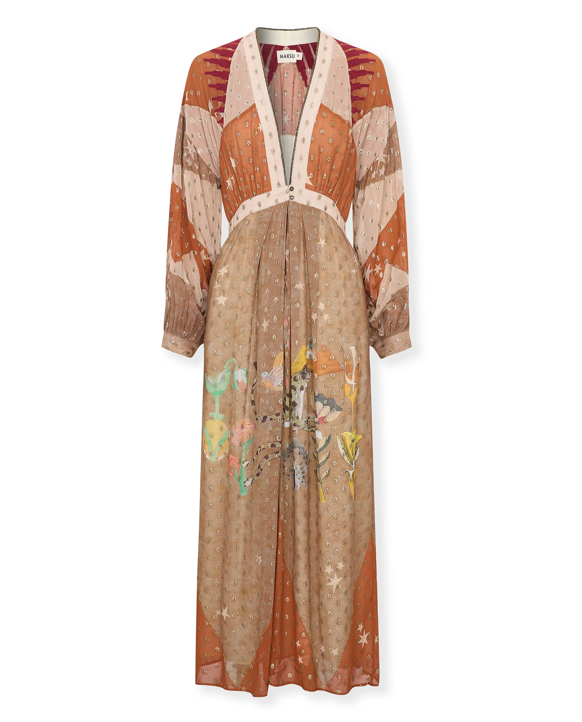 ESOTICO | Long Dress with Hand Embroidery and Digital Print - Image 6