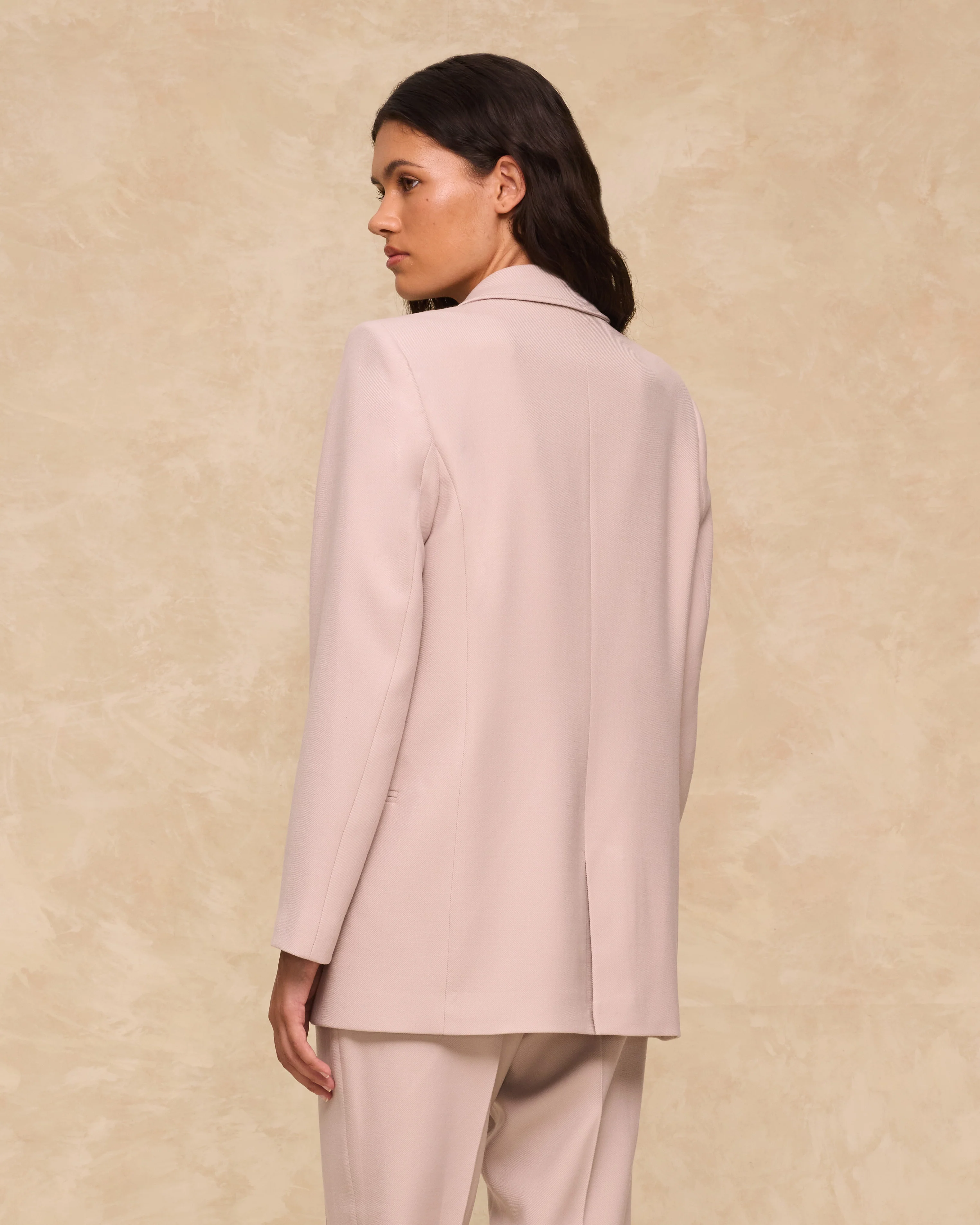 Florence | Tailored Beige Wool-Blend Blazer - Image 4
