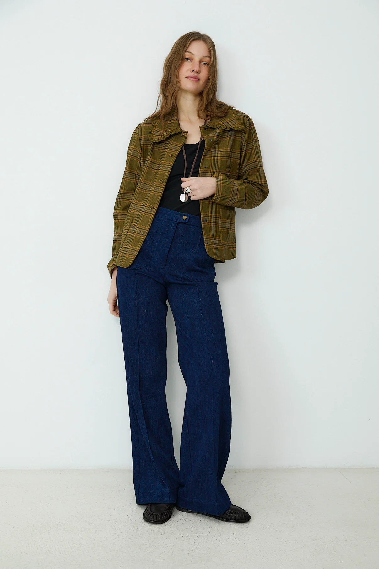 FRANCINE | Mustard Check Jacket - Image 3