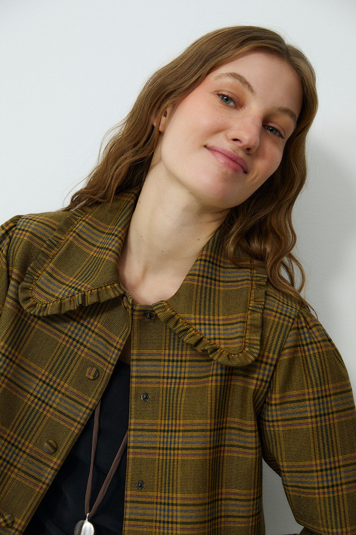FRANCINE | Mustard Check Jacket - Image 4