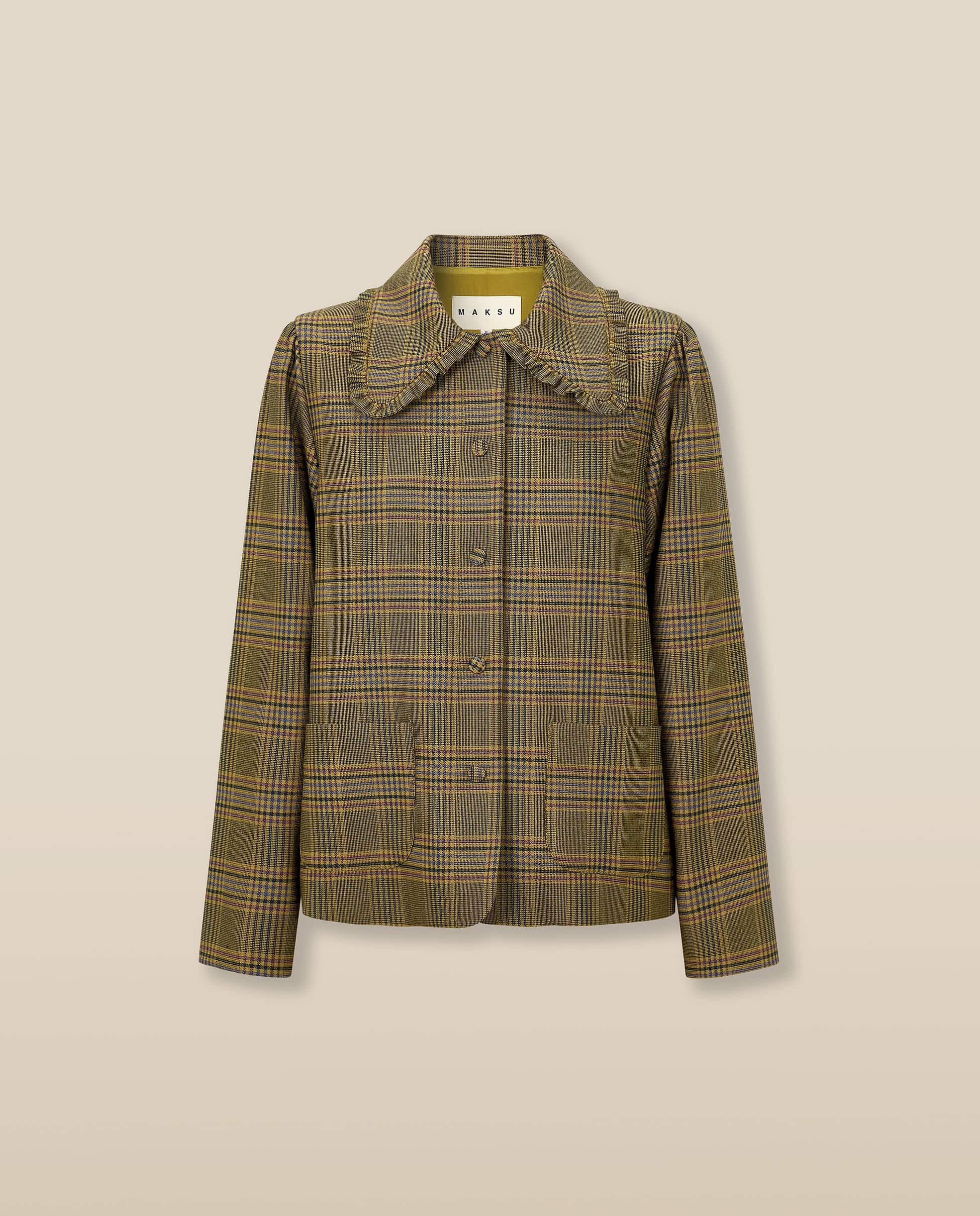 FRANCINE | Mustard Check Jacket - Image 7