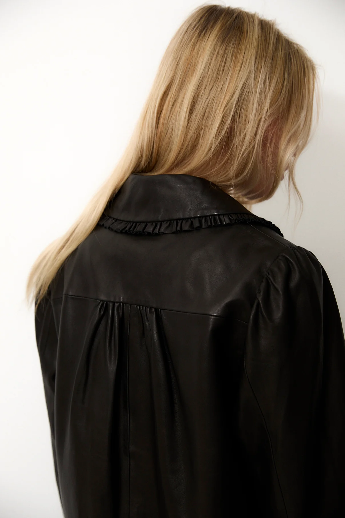 FRANCINE | Black leather jacket - Image 3