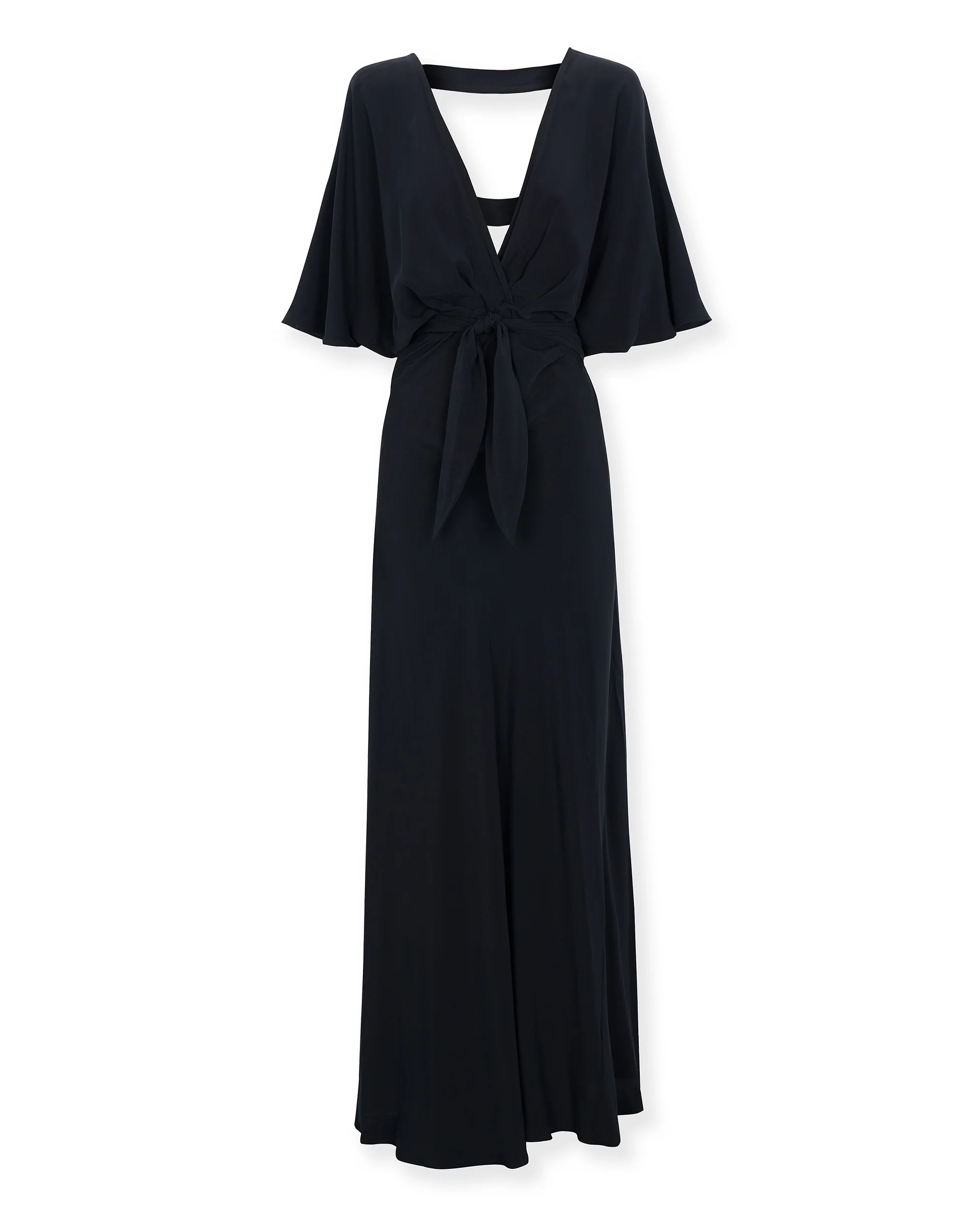 GINEVRA | Black Silk Maxi Dress - Image 5