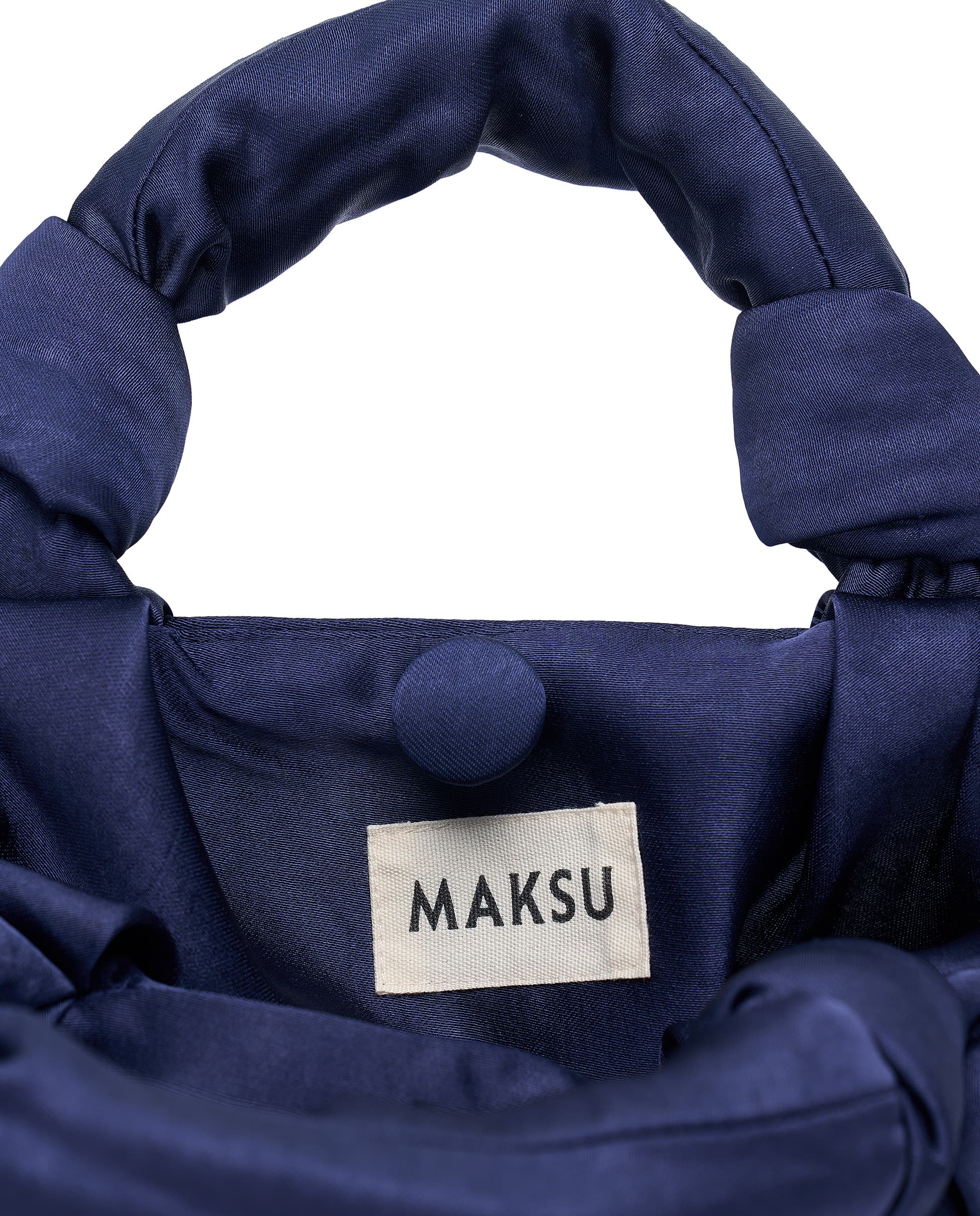 GYOSA | Dark Blue Satin Handbag - Image 6