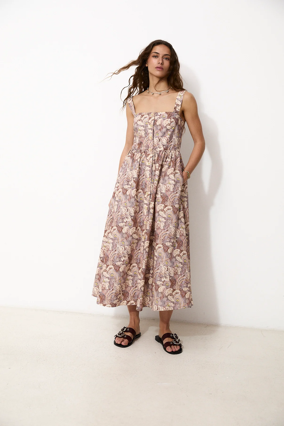 HANA | 100% Liberty Cotton Midi Dress - Image 3