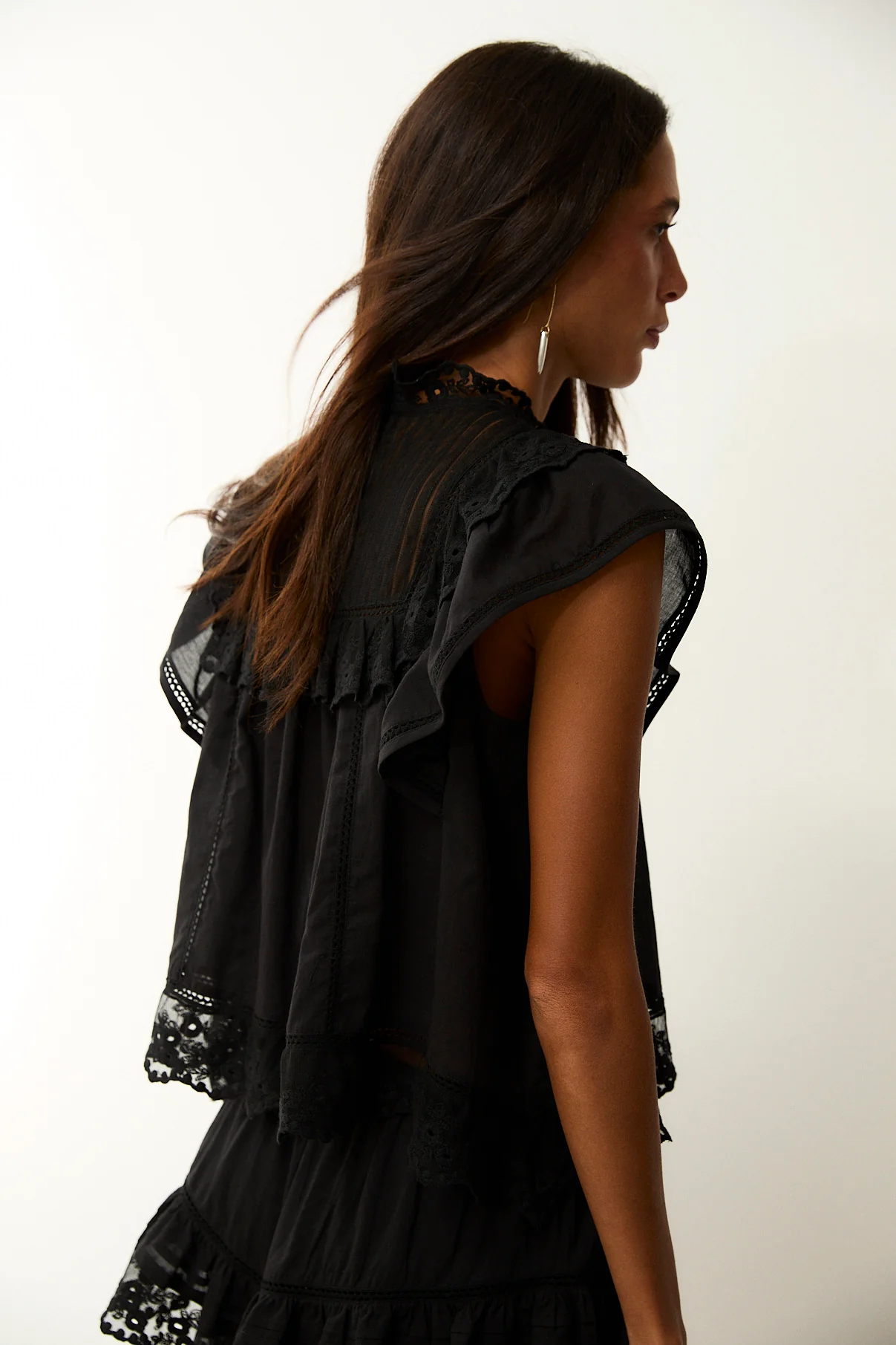 ISABELLA | Black Cotton Blouse - Image 5