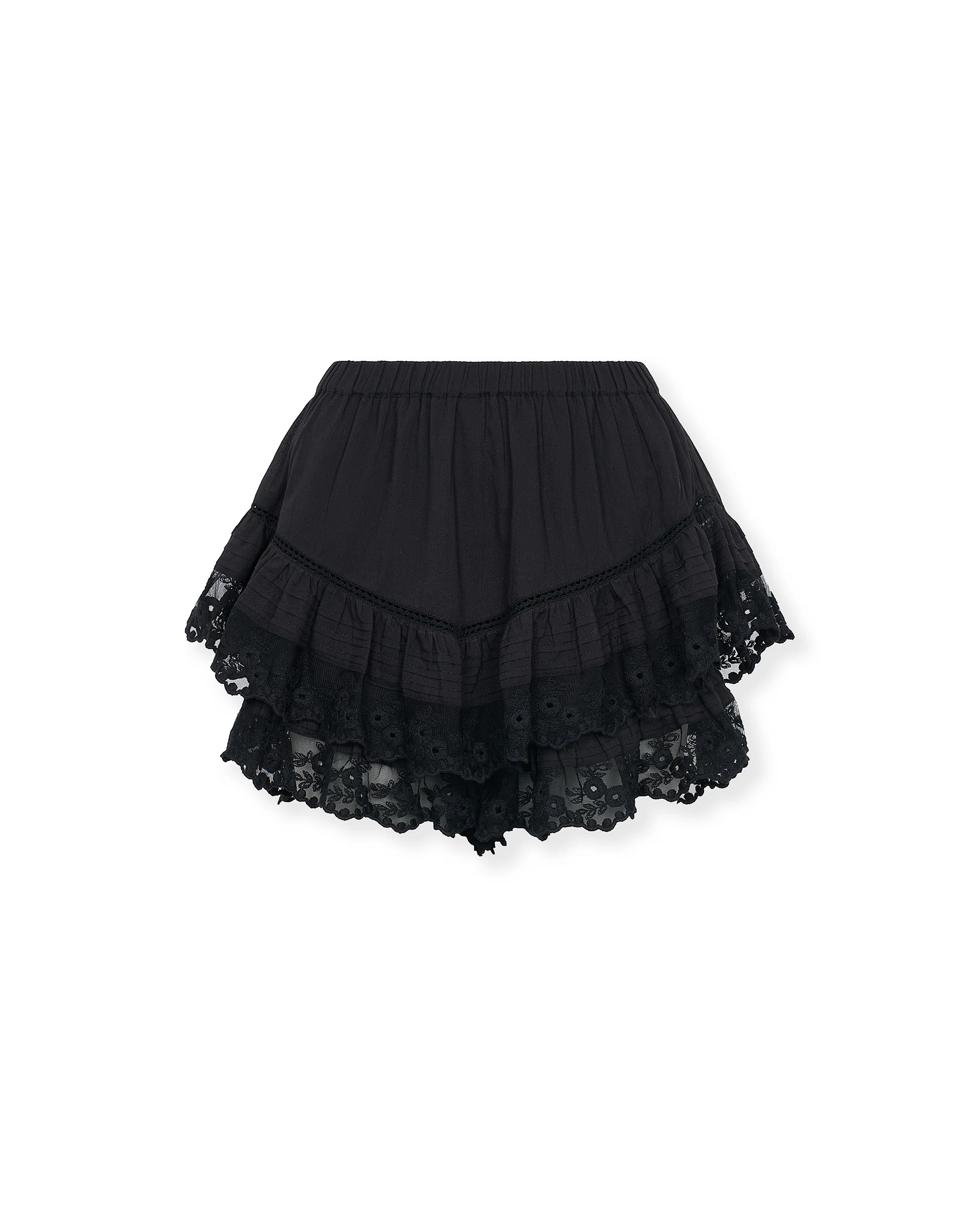 ISABELLA | Black Cotton Shorts - Image 5